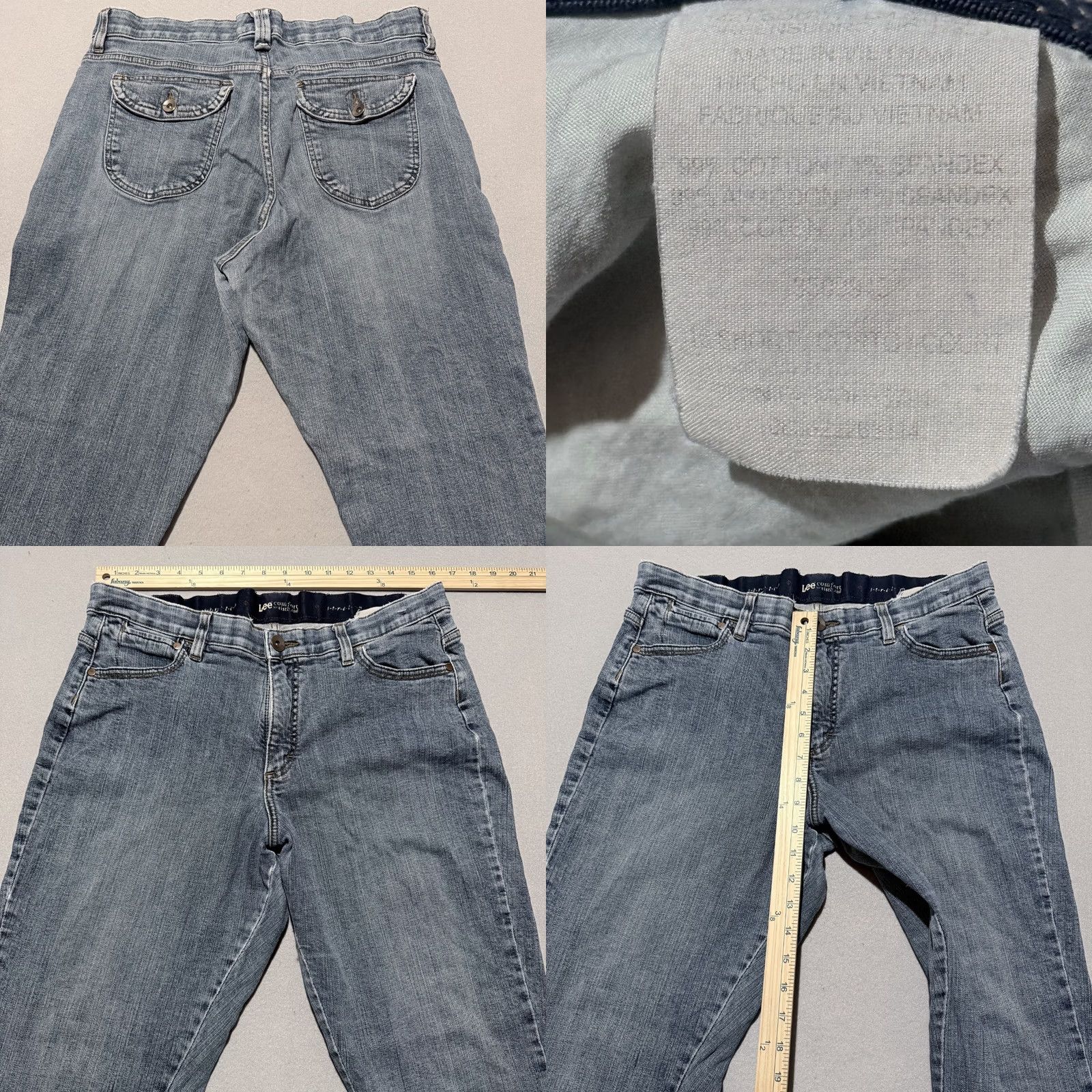 Lee Vintage Lee Jeans Bootcut Blue Denim 33x28.5 Men Regular Comfort Waistband 5-Pocket Style Denim Jeans Brown Logo - City College Theme Size US 33 - 8 Thumbnail