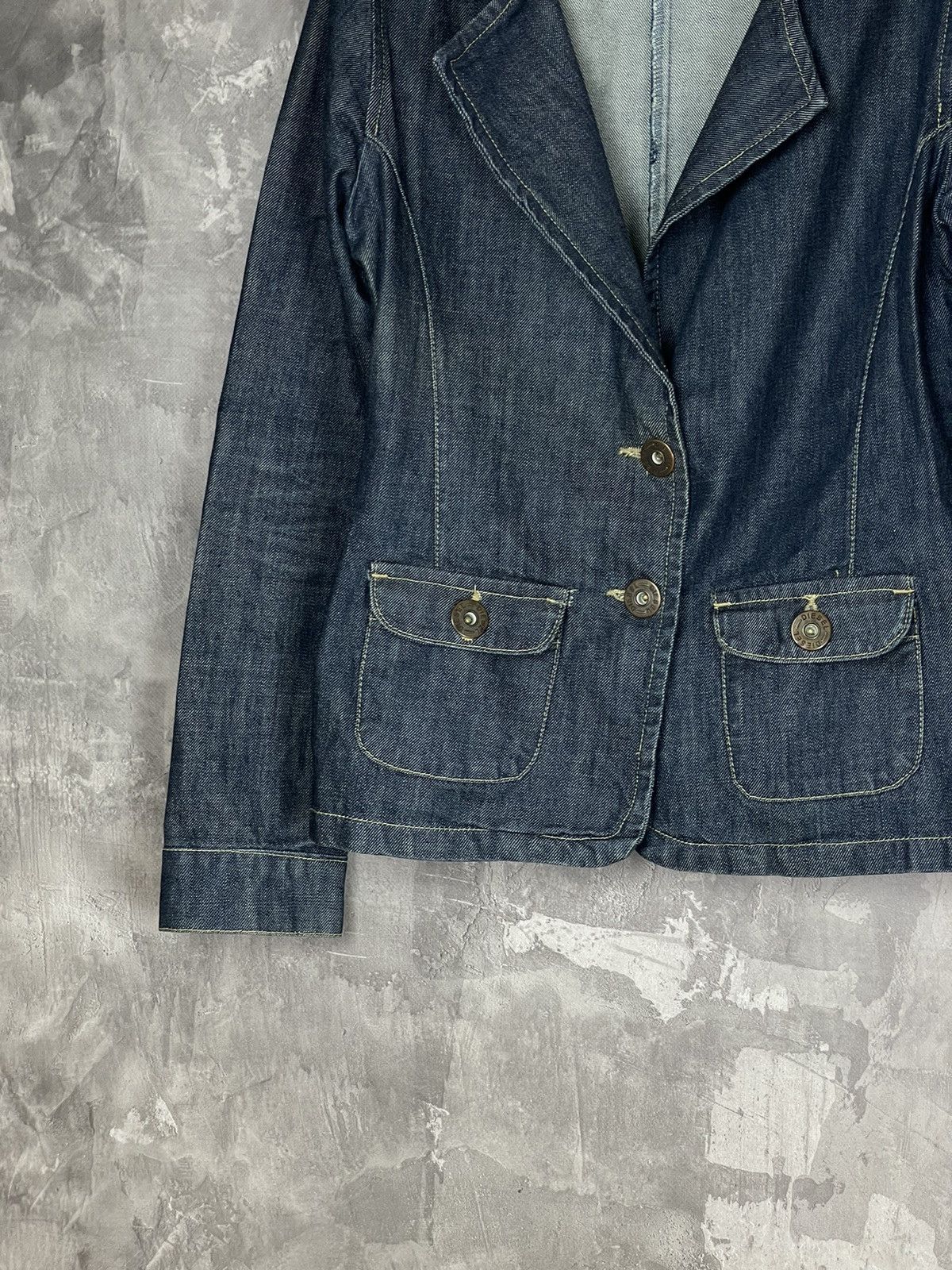 Diesel × Vintage Vintage Y2K Diesel Denim Western Cropped Distressed Jacket Size M / US 6-8 / IT 42-44 - 5 Thumbnail
