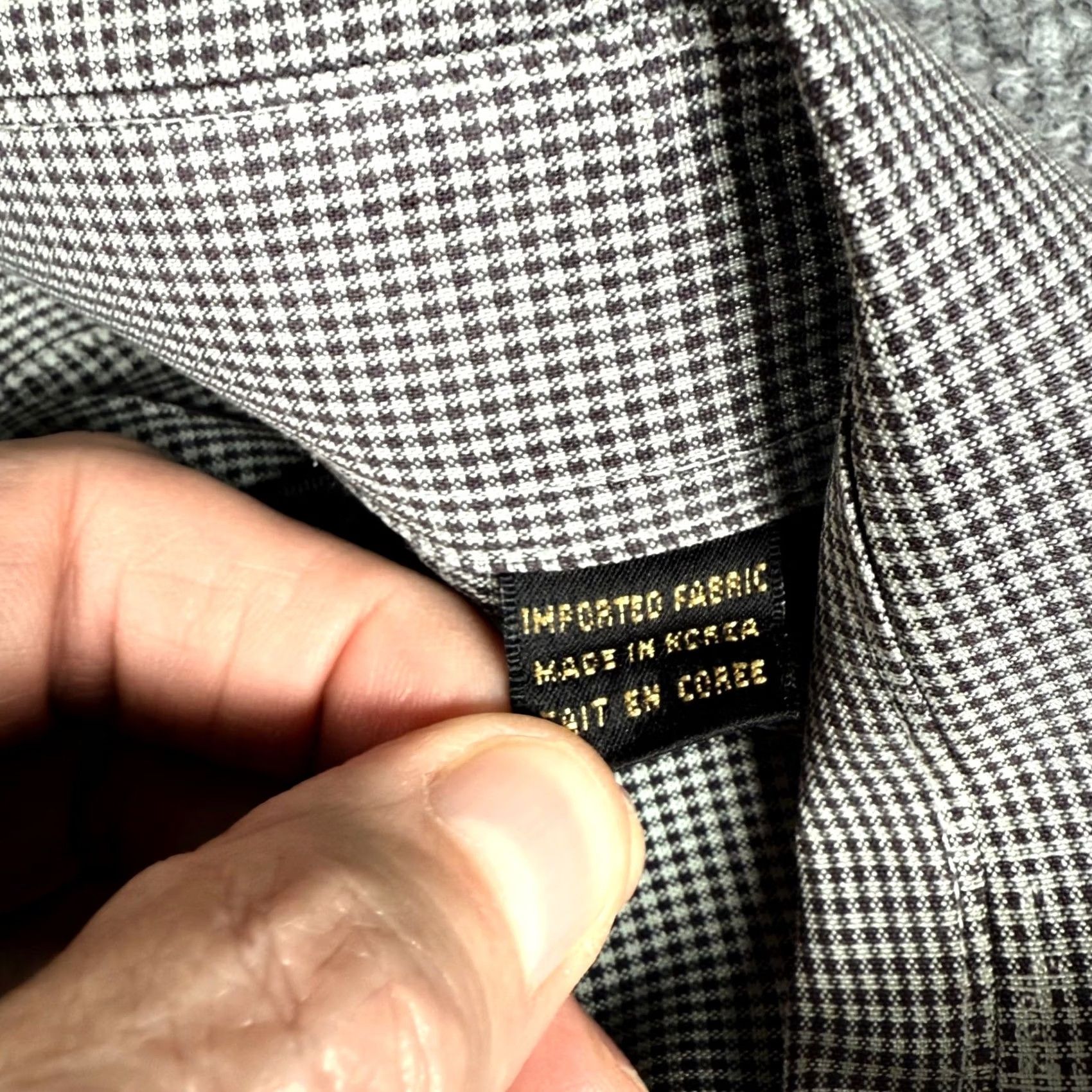 BUGATCHI Bugatchi Uomo XL Button-Down Shirt Men's Long Sleeve Green Gingham Check Designer Pocketed Breathable Cotton Blend Flaws Size US XL / EU 56 / 4 - 6 Thumbnail