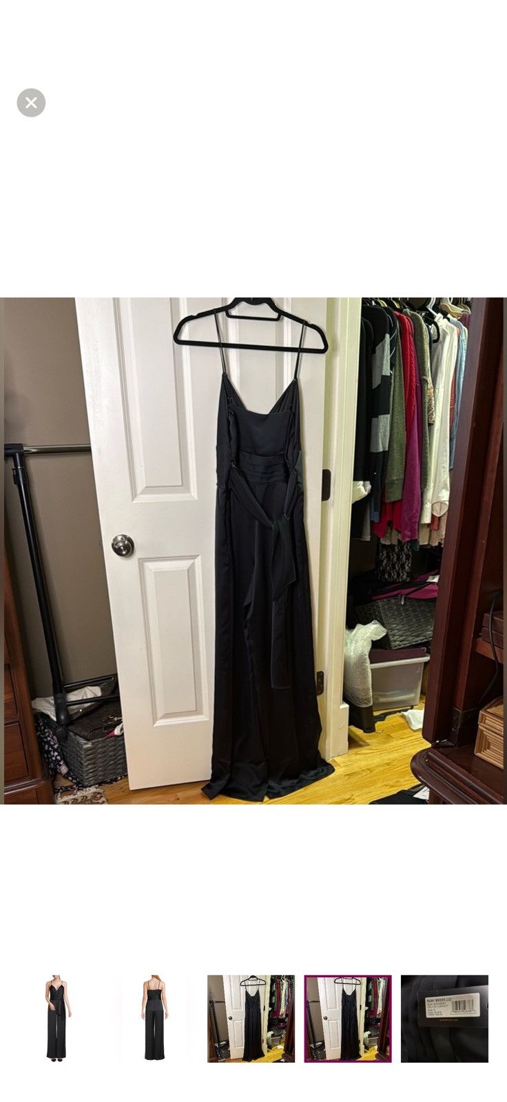 Ramy Brook Ramy Brook Willow Wide Leg Satin Jumpsuit Size 32" / US 10 / IT 46 - 4 Thumbnail