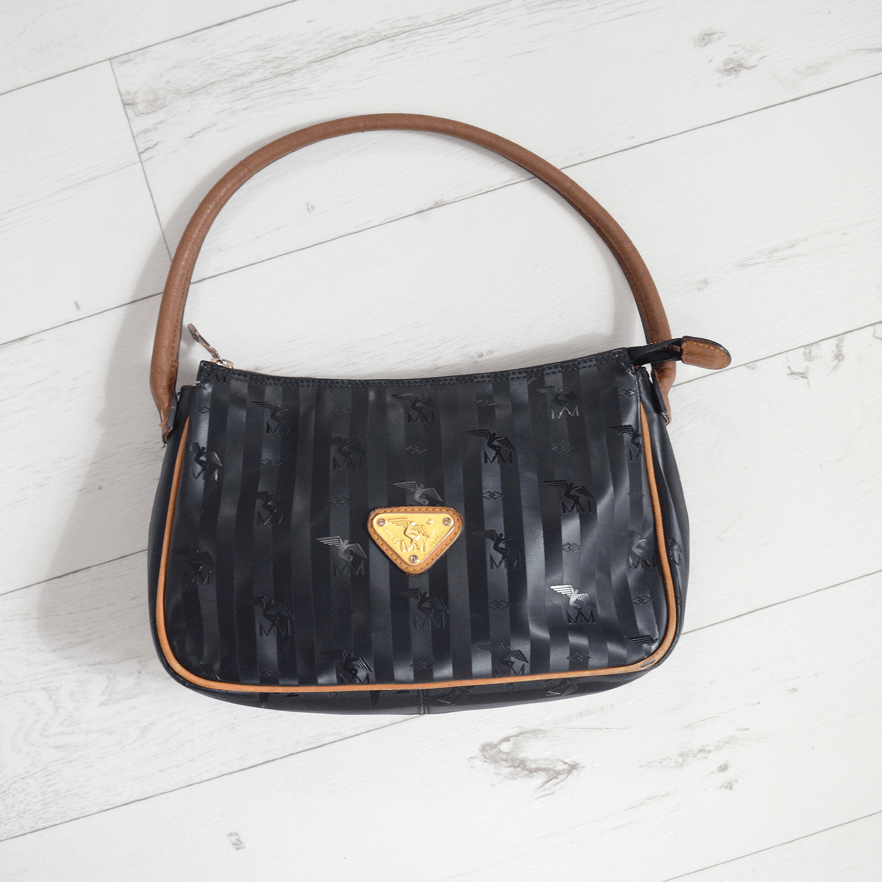 Vintage Seltene Maison Mollerus Tasche Shoulder Bag Monogram