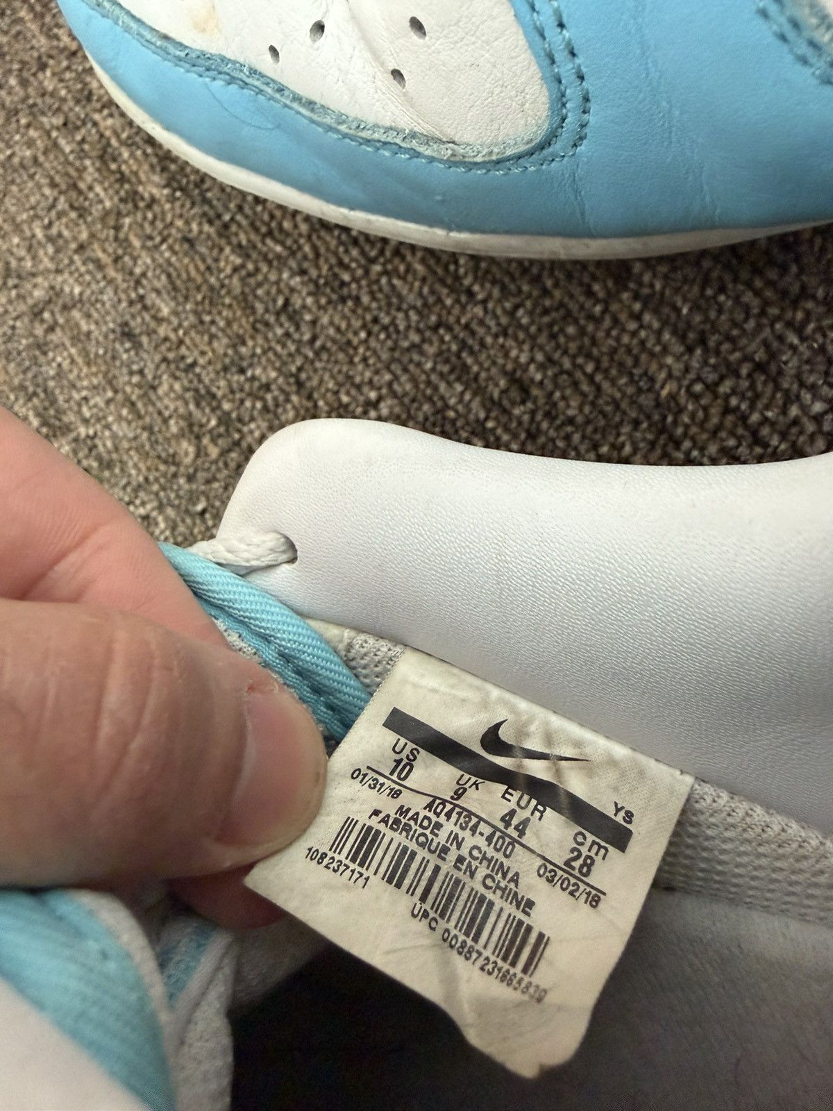 Nike Nike Air Force One Carolina Blue Size US 10 / EU 43 - 11 Thumbnail