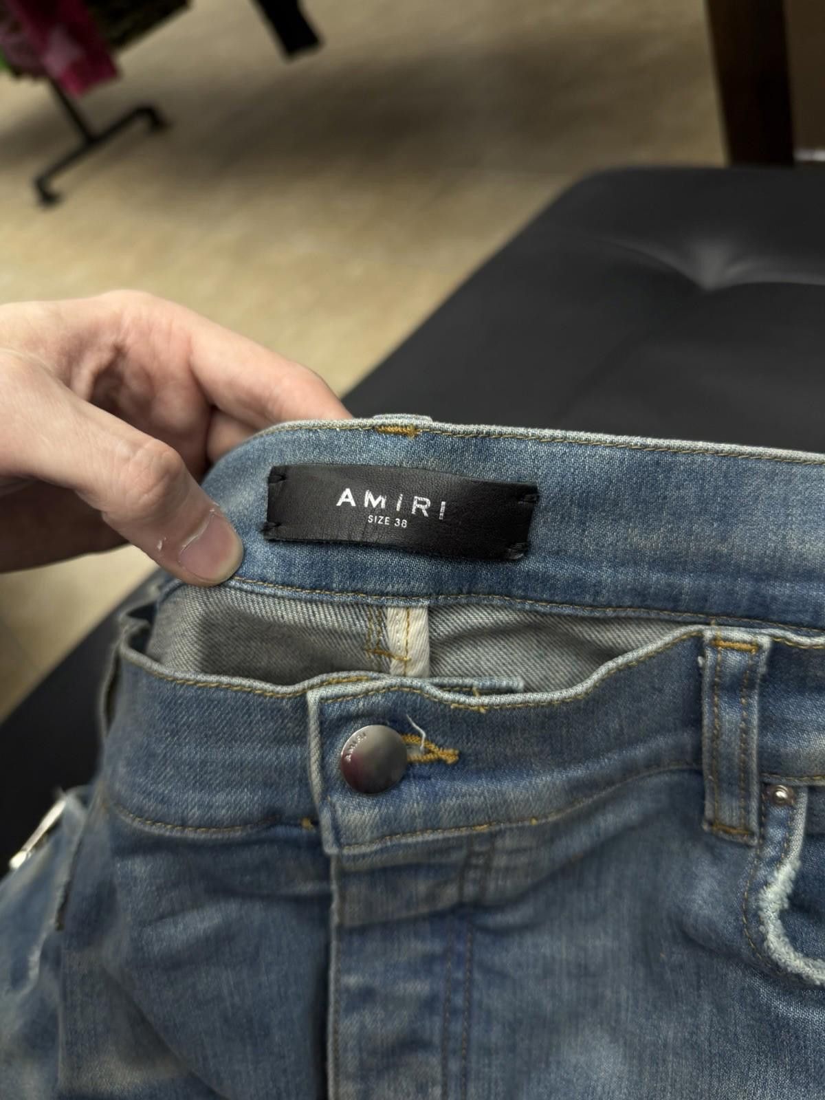 Amiri Size 38 - Amiri Blue Leg Logo Zipper Jeans Size US 38 / EU 54 - 8 Thumbnail