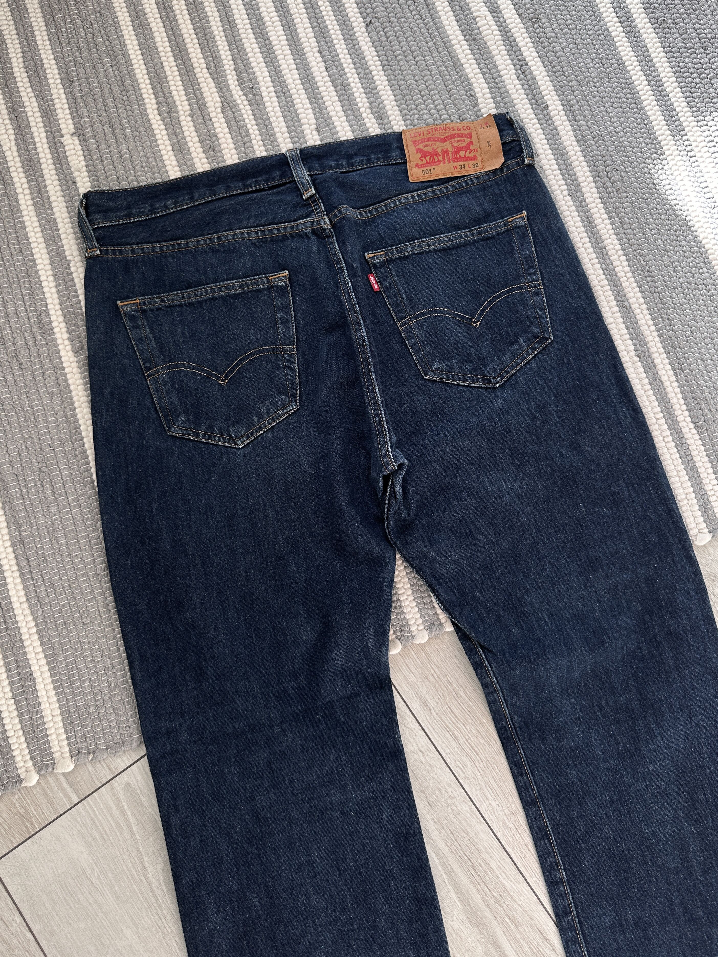 Levi's Levis 501 Blue Denim Pants Jeans 34x32 Size US 34 / EU 50 - 4 Thumbnail