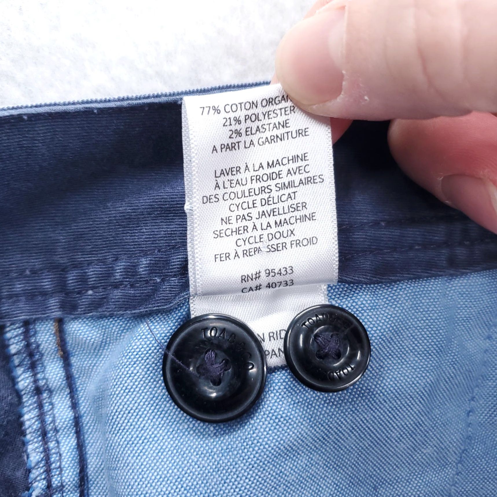 Toad&Co Toad&Co Mission Ridge Pants Mens 36x32 Blue Lean Fit Stretch Organic Cotton Pants Slim Front Pockets Casual Travel Workwear Mens Size US 36 / EU 52 - 7 Thumbnail