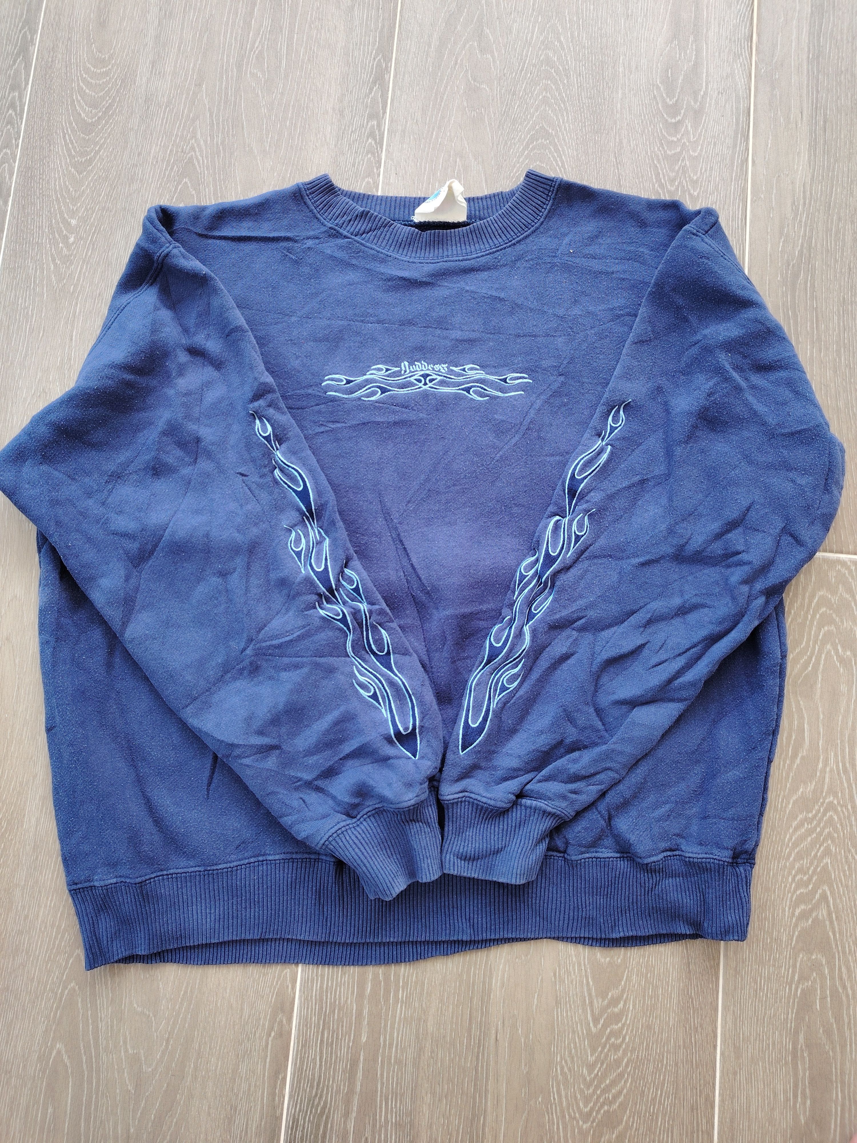 Japanese Brand × Vintage Vintage Goddess Flame Emboidered Hellstar Style Sweatshirt Size US M / EU 48-50 / 2 - 2 Thumbnail