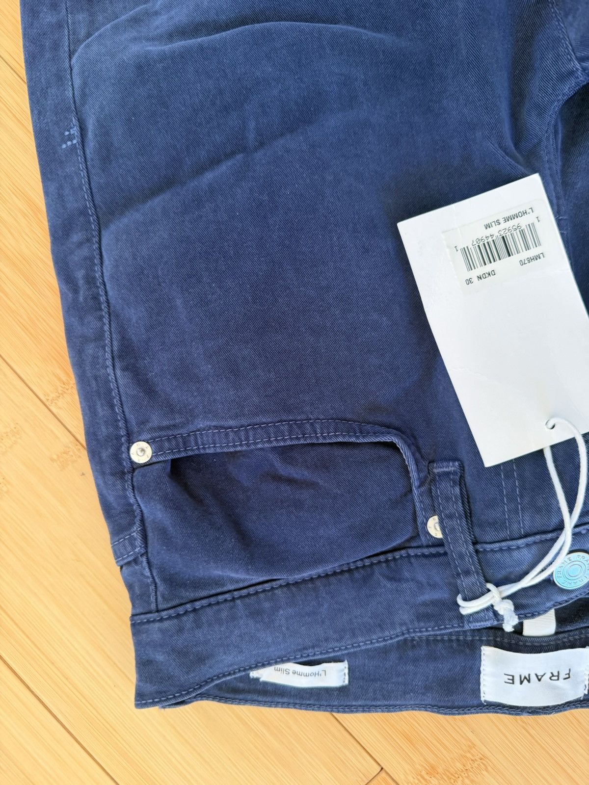 Frame Frame L’Homme Slim Mid-Rise Slim Fit Blue Jeans Size US 30 / EU 46 - 6 Thumbnail