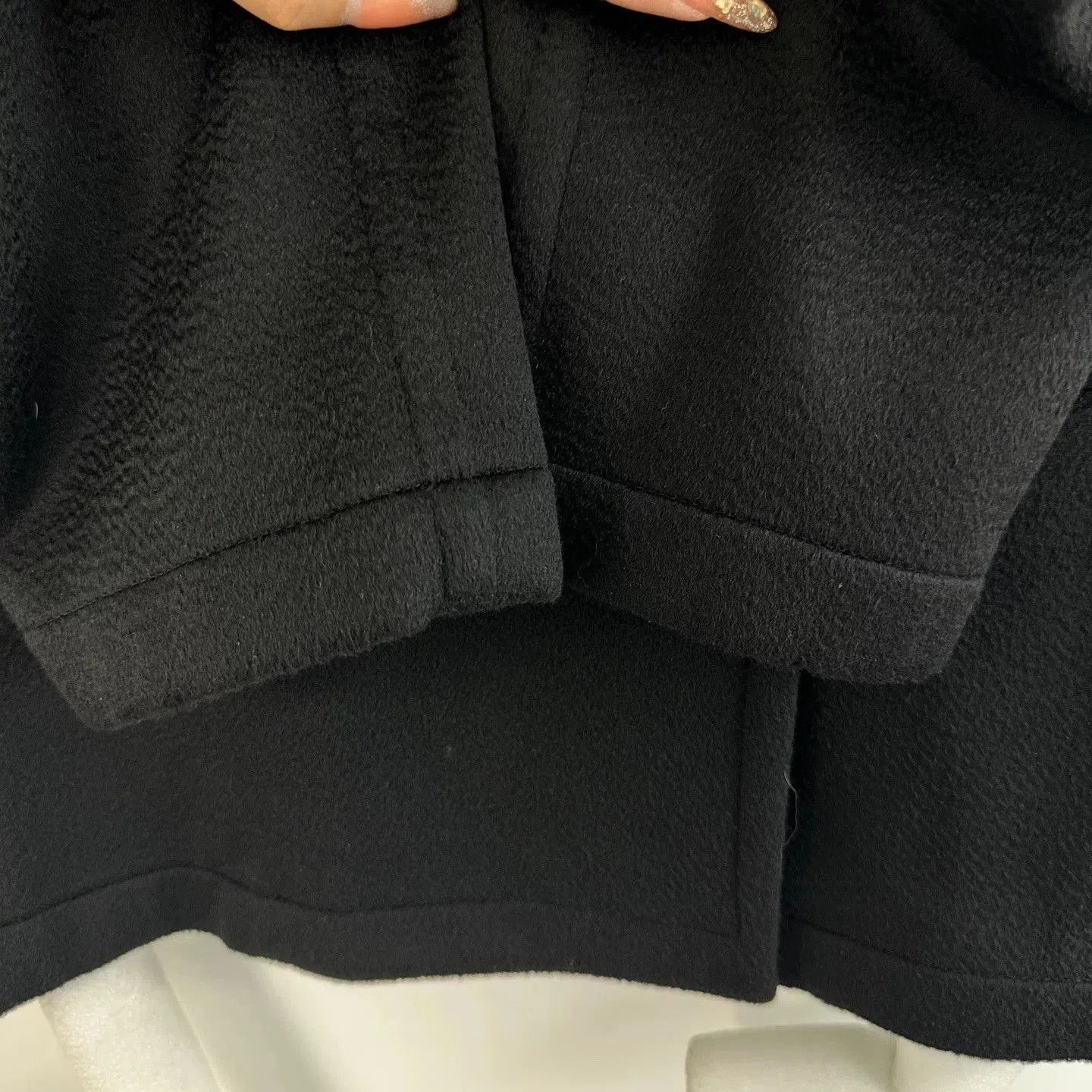 Hermes Hermes Women's Black Short Wool Cashmere Coat. Size XS / US 0-2 / IT 36-38 - 6 Thumbnail