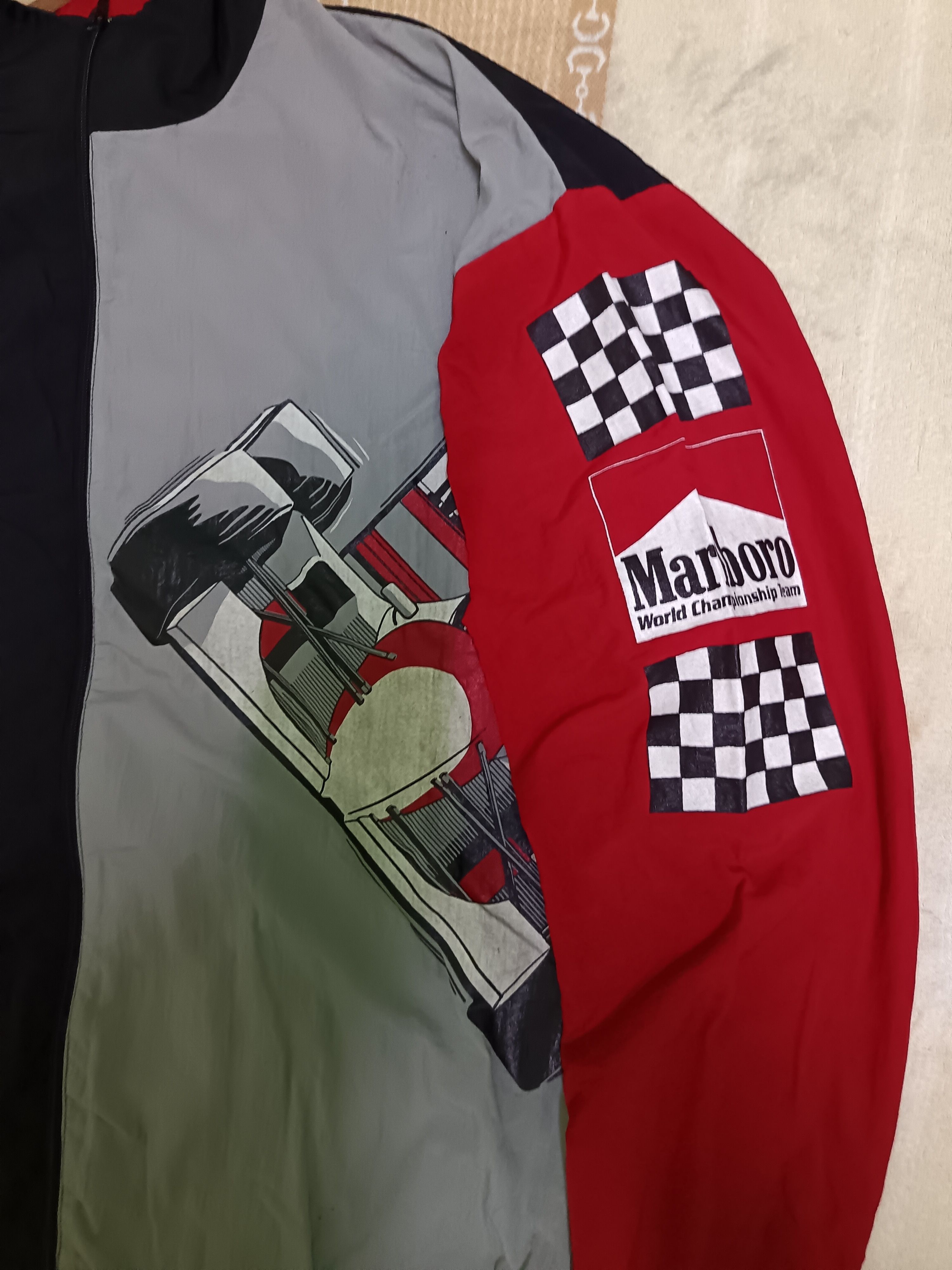 Marlboro Vintage Marlboro World Champion Team F1 Bomber Jacket Size US L / EU 52-54 / 3 - 7 Thumbnail