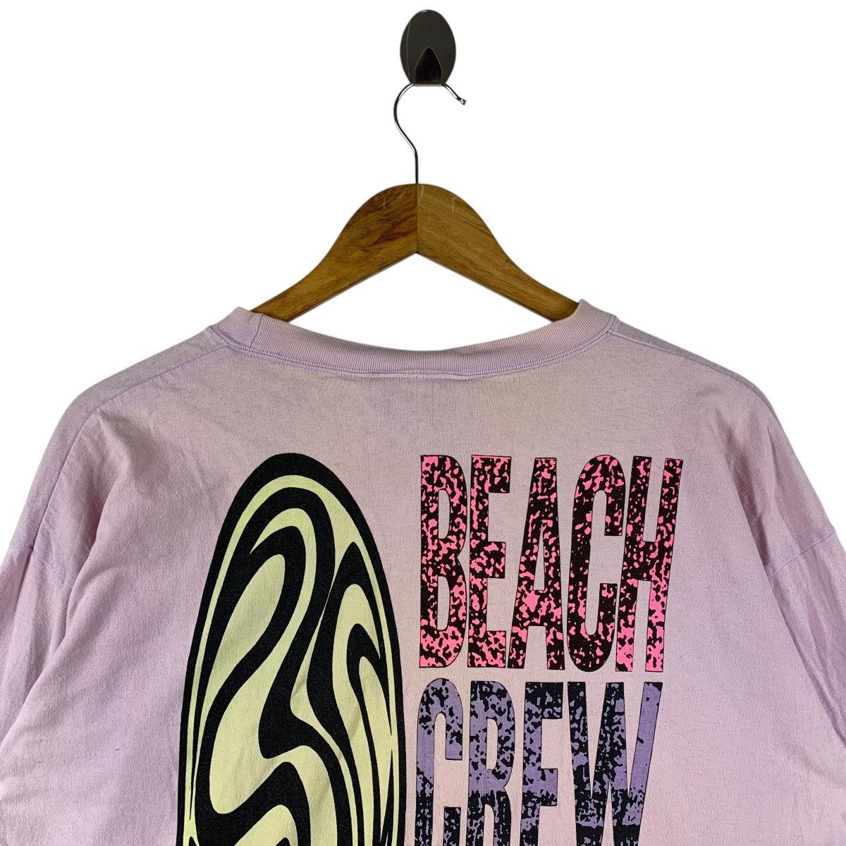 Vintage Vintage 90s BEACH CREW long sleeve Big logo printed tee Size US L / EU 52-54 / 3 - 9 Thumbnail