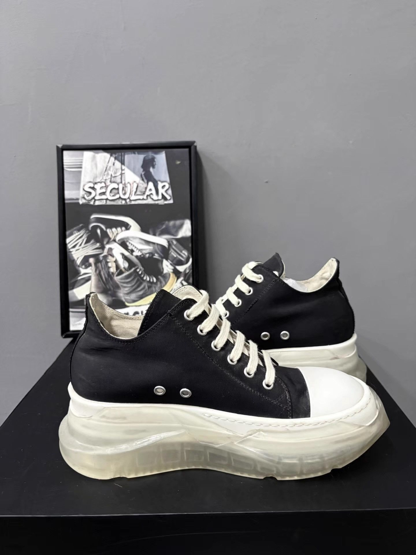 Rick Owens Rick Owens 20S Satin Low Ramones K34 Size US 6.5 / IT 36.5 - 6 Thumbnail