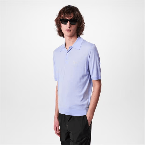 Prada Logo Knit Polo Shirt Size US L / EU 52-54 / 3 - 3 Thumbnail