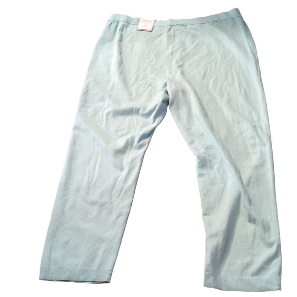 Chicos Zenergy By Chicos Aqua Cotton Cashmere Rib Hem Pants Size 3 Size 38" / US 16 / IT 52 - 7 Thumbnail