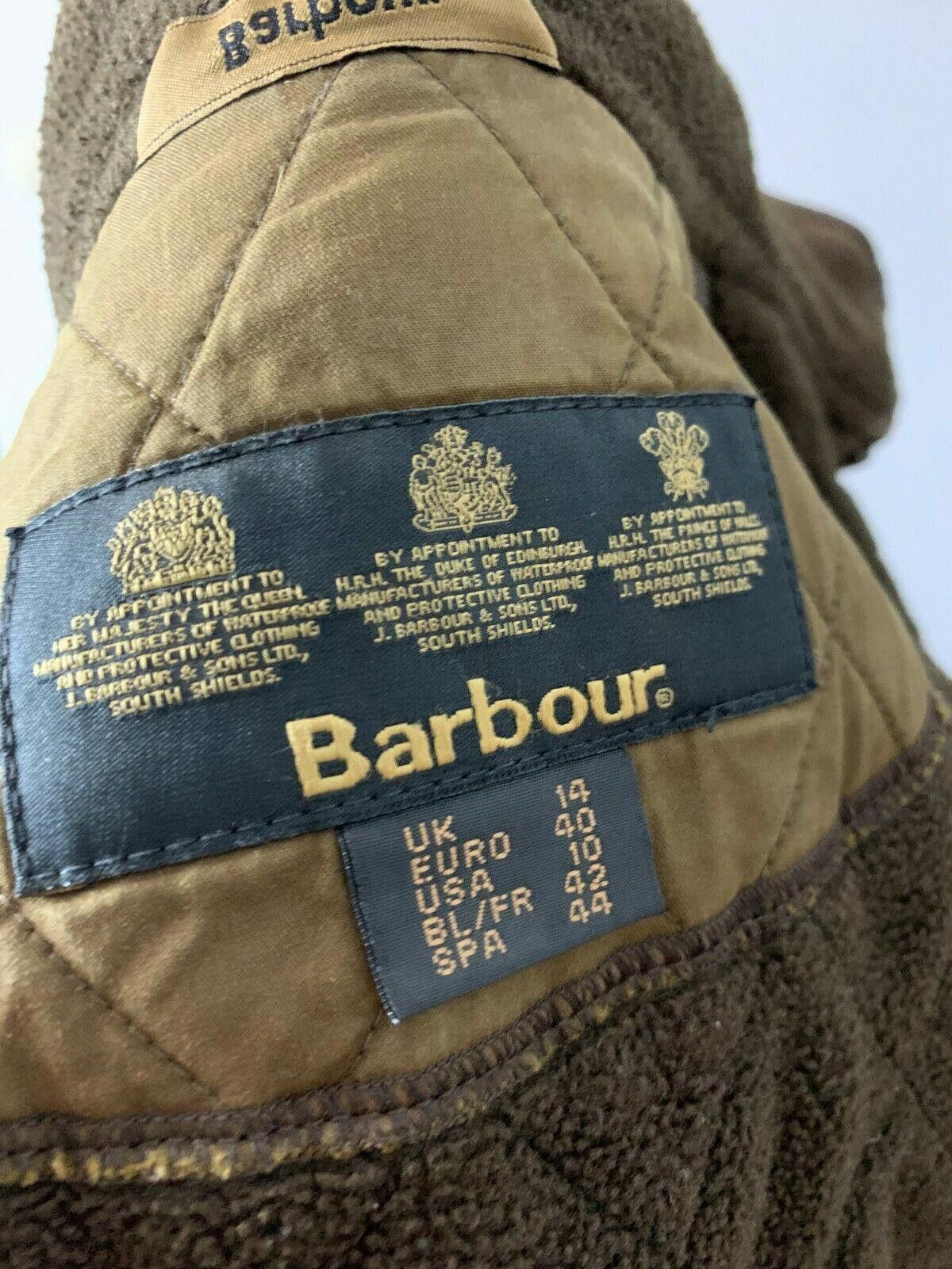Barbour Ladies Barbour Brown Quilted Jacket Size UK 14 USA 10 Size L / US 10 / IT 46 - 12 Thumbnail