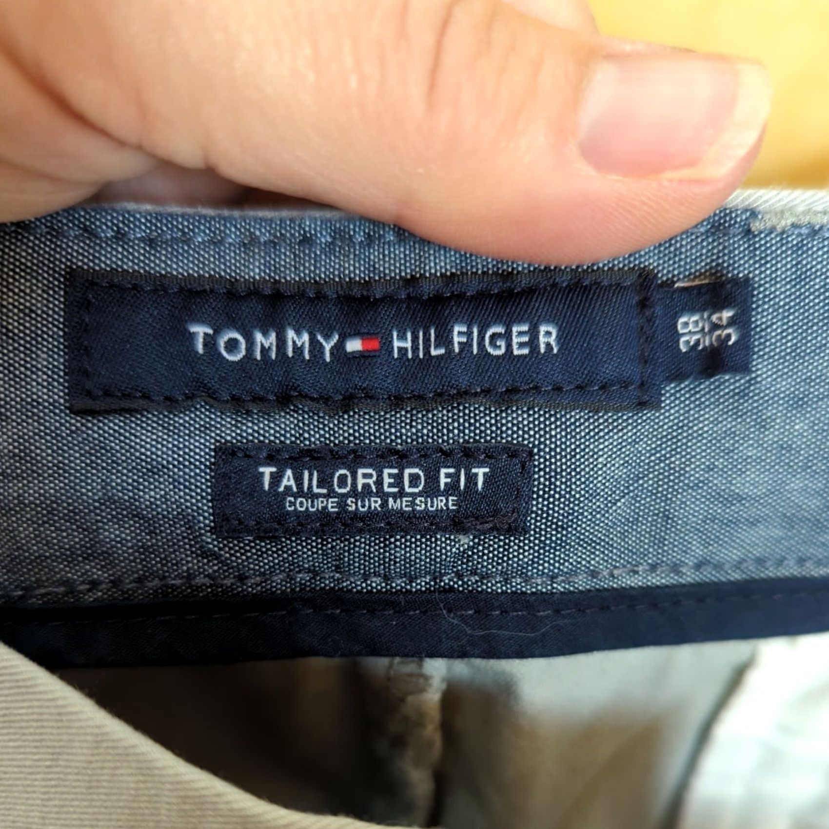 Tommy Hilfiger Tommy Hilfiger Pants Men 38x34 Gray Twill Cotton Chino Casual Straight Inseam 34 Mens Regular Flat Front Size US 38 / EU 54 - 7 Thumbnail