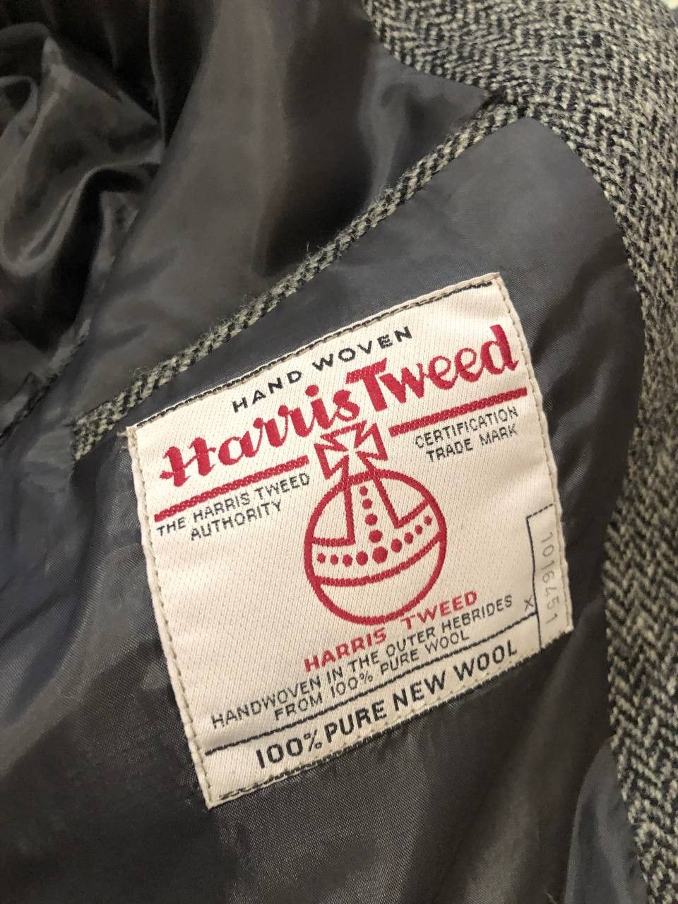 Harris Tweed Vintage Blazer Harris Tweed 100% wool streetwear Y2K Size 48R - 3 Thumbnail