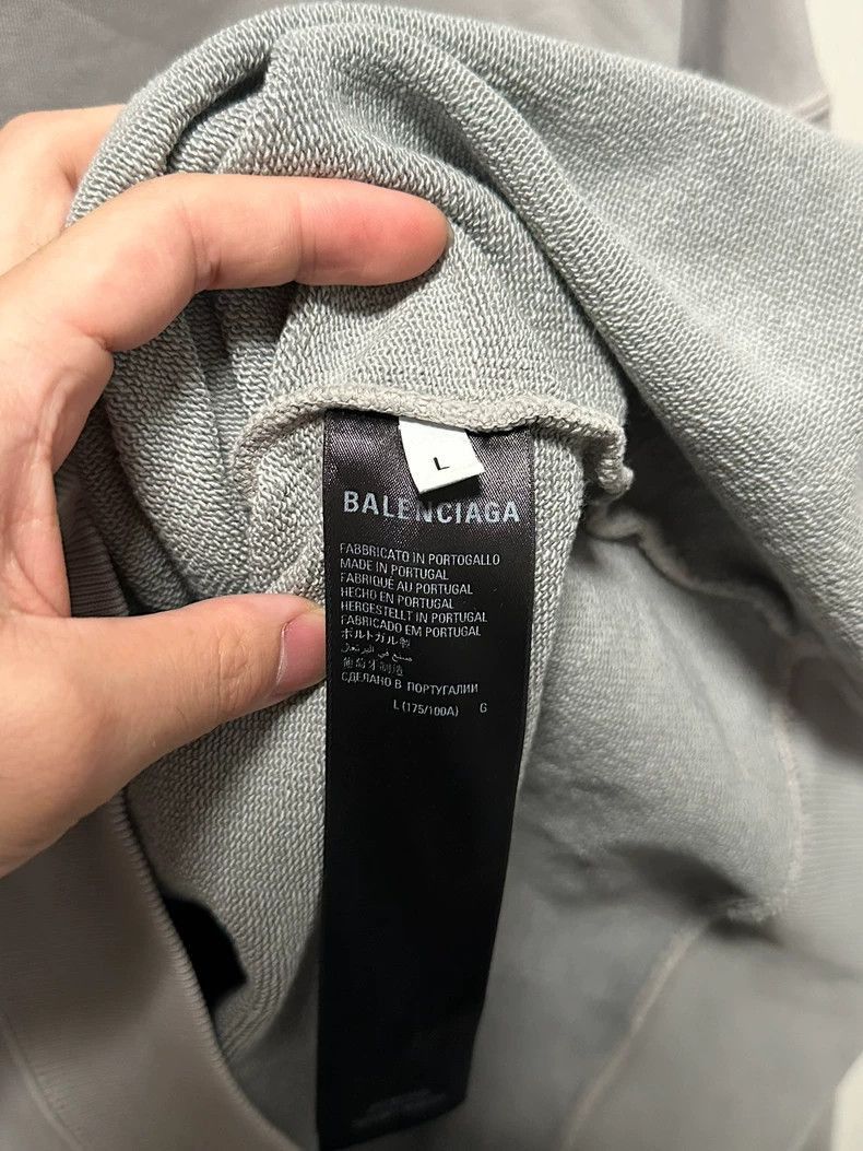 Balenciaga Balenciaga Balenciaga Gray Hoodie with Small Flaw-2506 Size US L / EU 52-54 / 3 - 5 Thumbnail