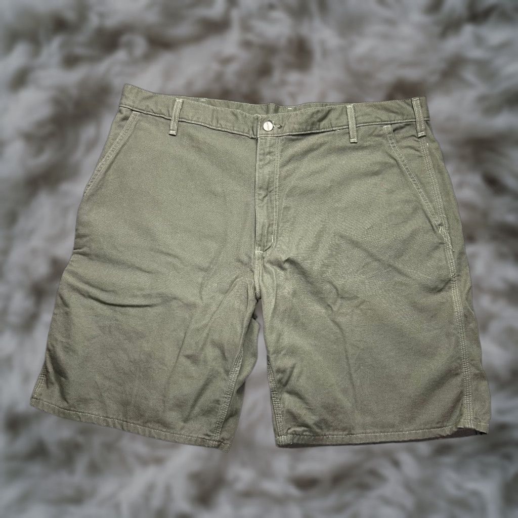 Carhartt VINTAGE Carhartt 42 Olive Green Canvas Carpenter Shorts Relaxed Fit Cargo Workwear Shorts Mens Size US 42 / EU 58 - 1 Thumbnail