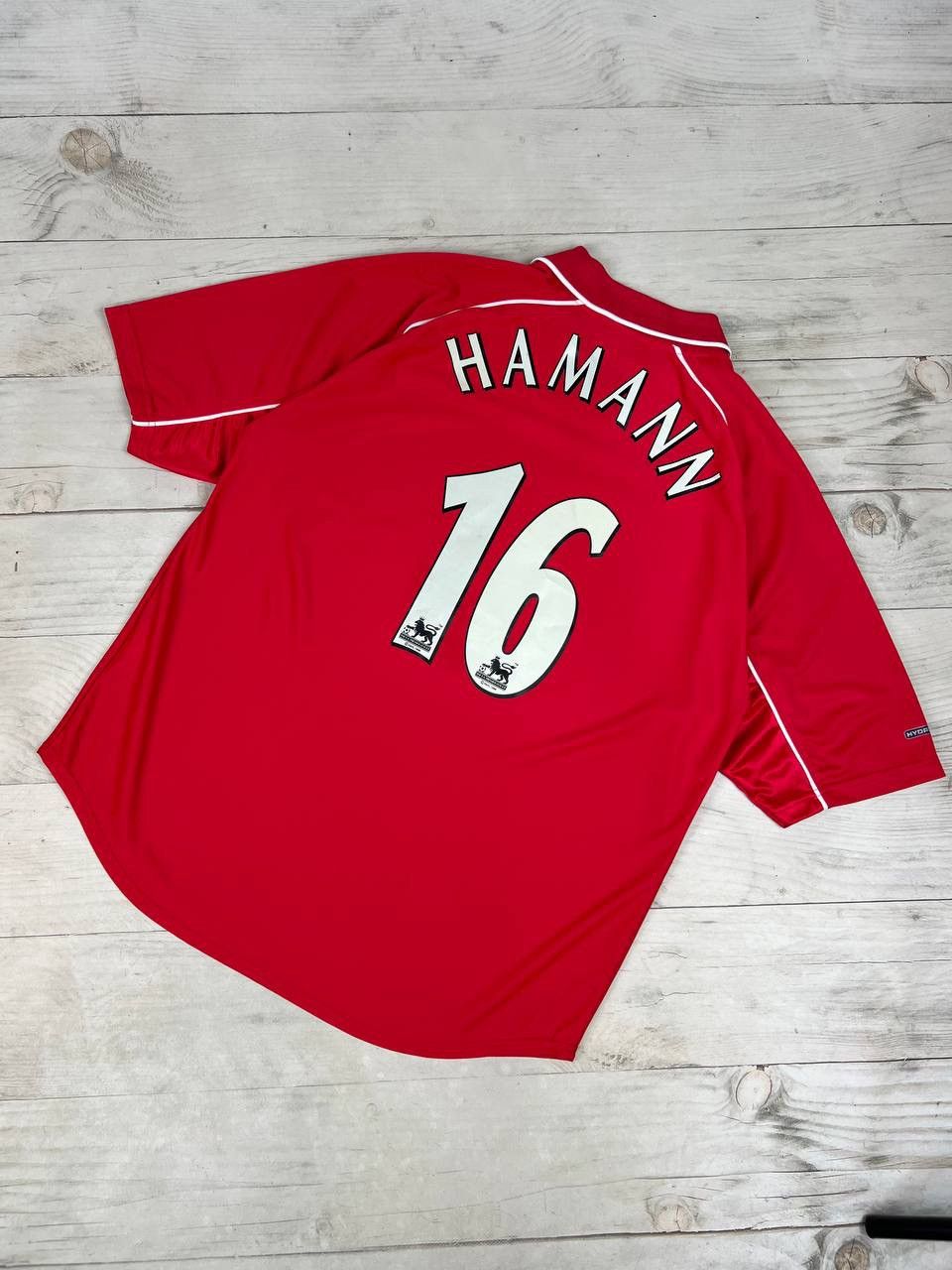 Reebok Vintage Liverpool 2000 2002 Hamann #16 Home Shirt Jersey Size US L / EU 52-54 / 3 - 12 Thumbnail
