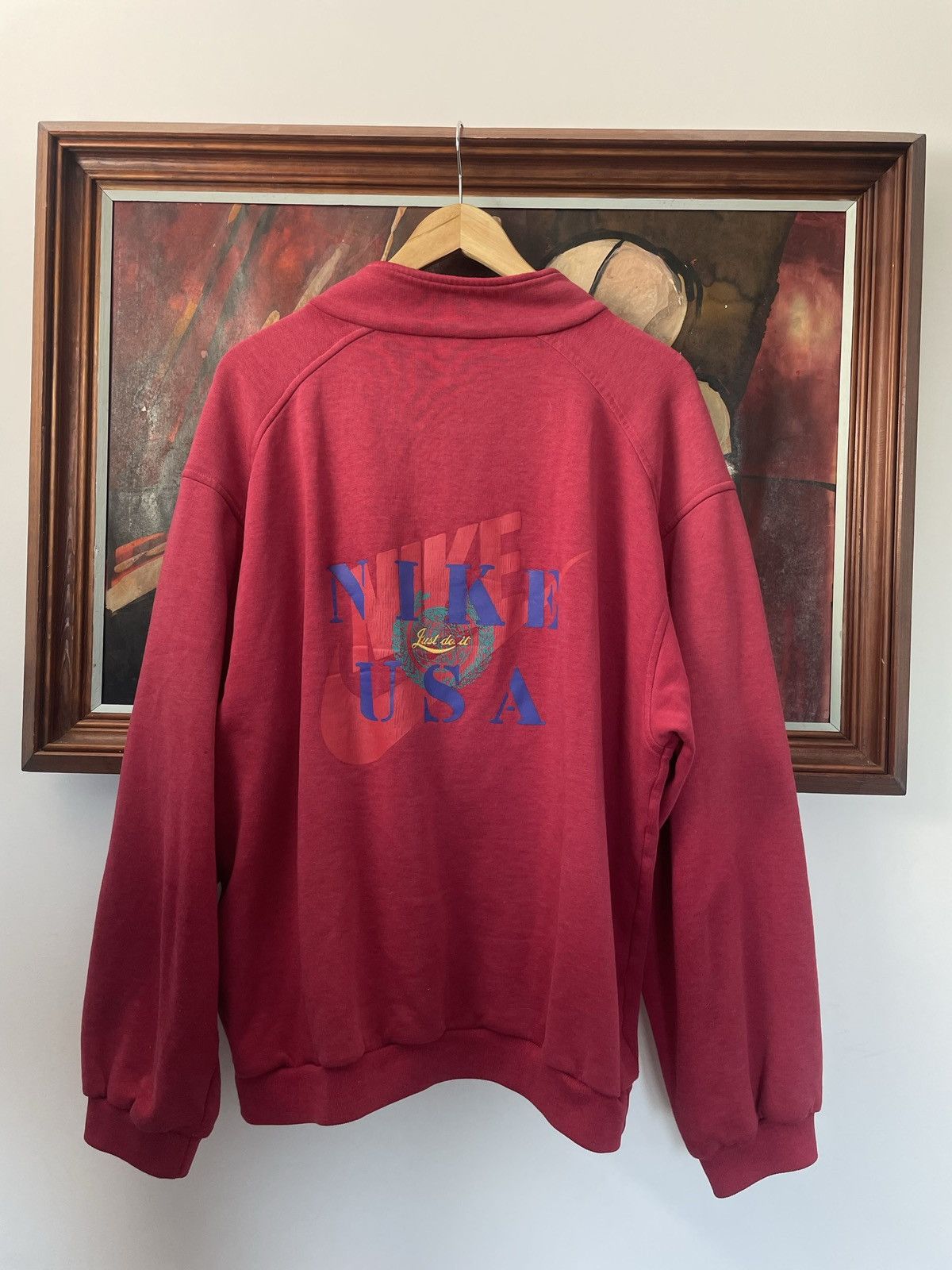 Nike Nike Vintage 90s Mini Swoosh 1/4 Zip Red Streetwear Hype Size US M / EU 48-50 / 2 - 2 Thumbnail