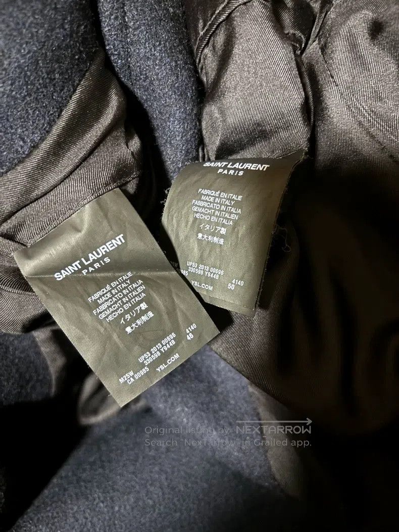 Saint Laurent Paris Saint Laurent Paris Gold Button Navy Coat Size US S / EU 44-46 / 1 - 6 Thumbnail