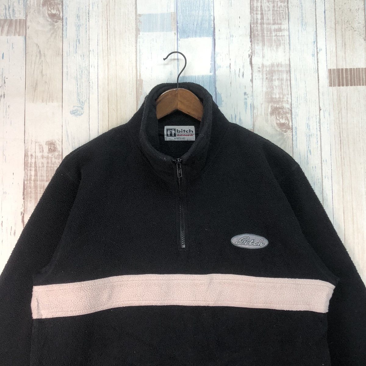 Japanese Brand × Vintage Vintage 90s Bitch Half Zip Fleece Size US M / EU 48-50 / 2 - 3 Thumbnail