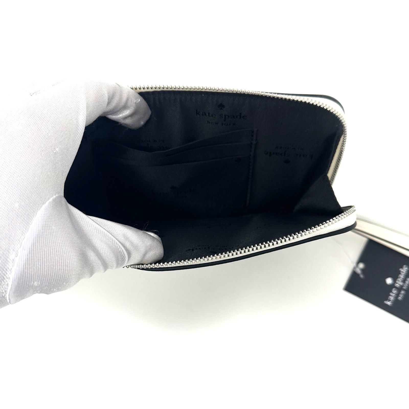 Kate Spade Kate Spade Lucy Medium L-Zip Wristlet in Platinum Grey KD545 Size ONE SIZE - 4 Thumbnail