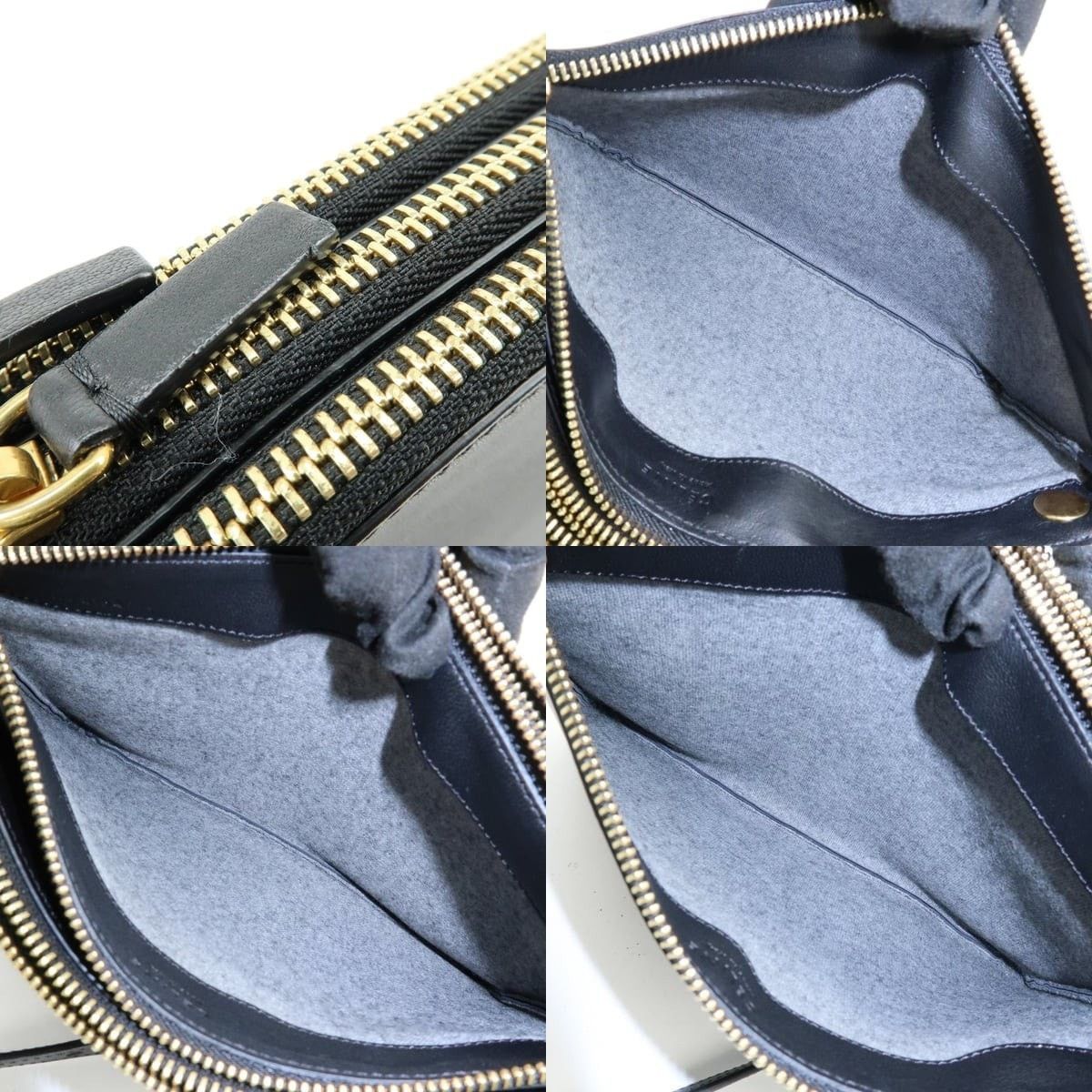 Celine Celine Trio Crossbody Bag Lambskin Black Size ONE SIZE - 7 Thumbnail