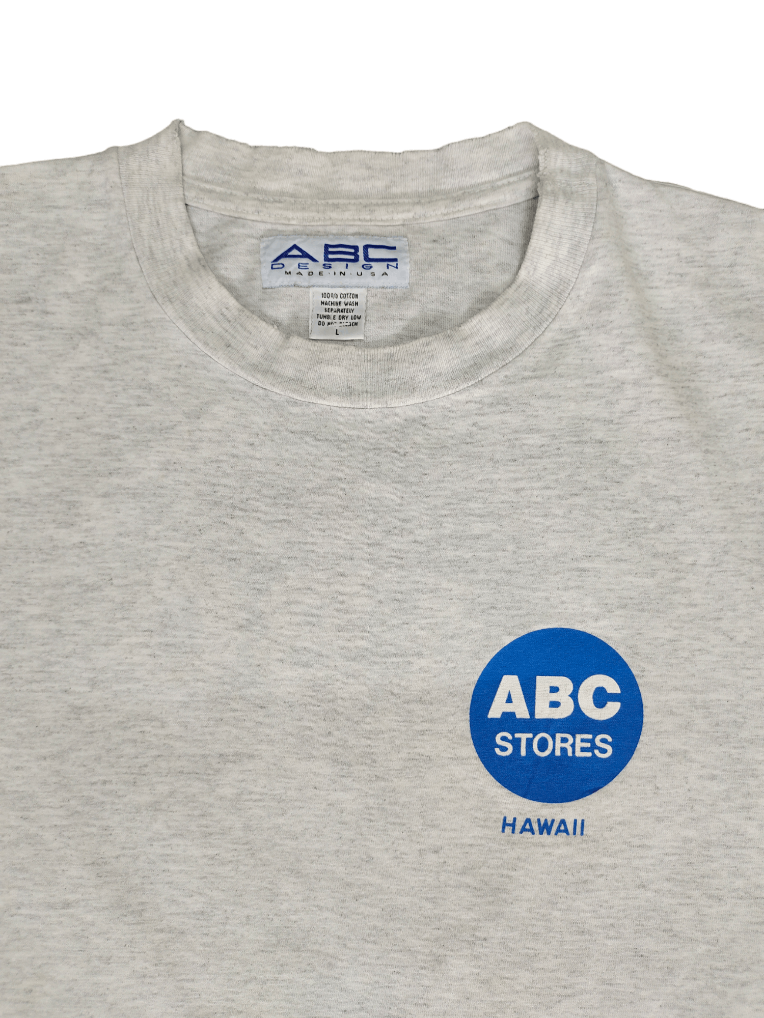 Vintage Vintage 90s ABC Stores Hawaii Distressed Roundneck T-Shirt Size US L / EU 52-54 / 3 - 8 Thumbnail