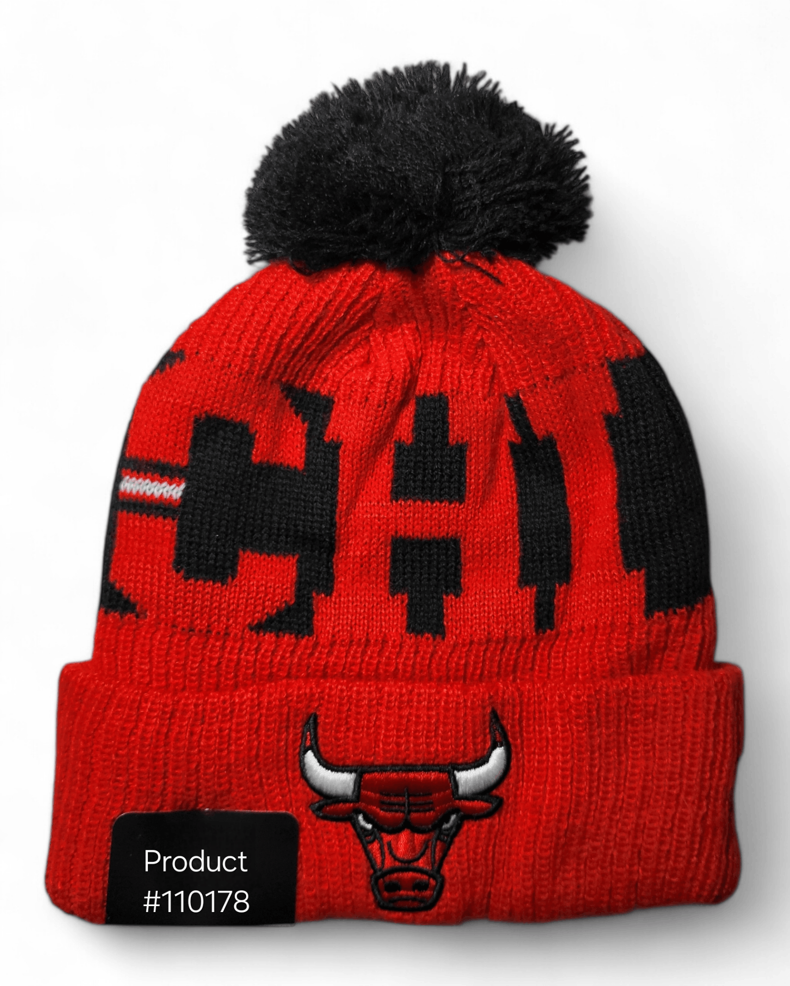 NBA NWT Chicago Bulls Waffle Knit Sports Beanie Fleece Lined Size ONE SIZE - 4 Thumbnail