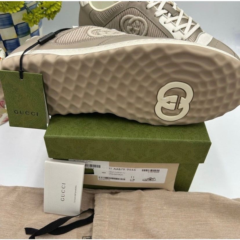 Gucci Gucci Mac 80 low top leather sneakers size 11 fits 11.5 US Size US 11.5 / EU 44-45 - 5 Thumbnail