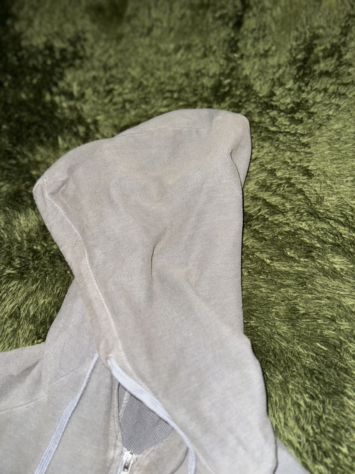 Japanese Brand [XL] Cost per Kilo Lightweight Bleached Zip-Up Hoodie – Grey Size US XL / EU 56 / 4 - 3 Thumbnail