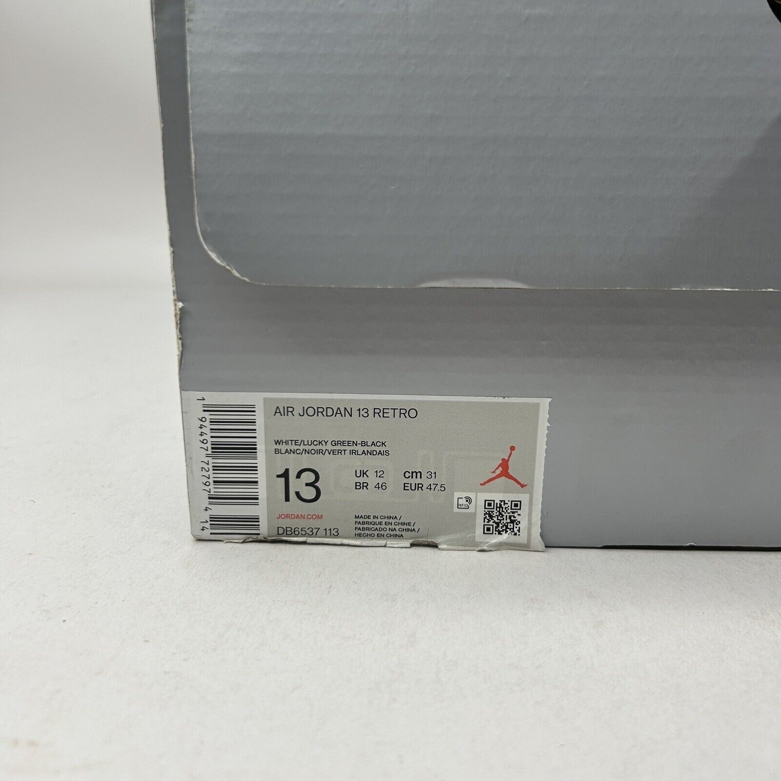 Jordan Brand Nike Air Jordan 13 Retro "White Lucky Green" 2023 Size US 13 / EU 46 - 5 Thumbnail