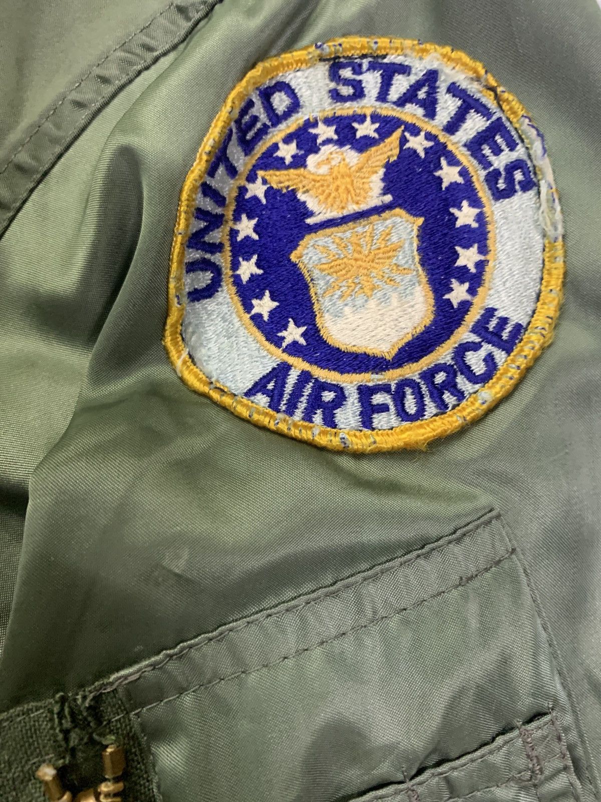Vintage 🪖Vintage Jacket U.S. Air Force Zip Talon 🪖 Size US L / EU 52-54 / 3 - 3 Thumbnail
