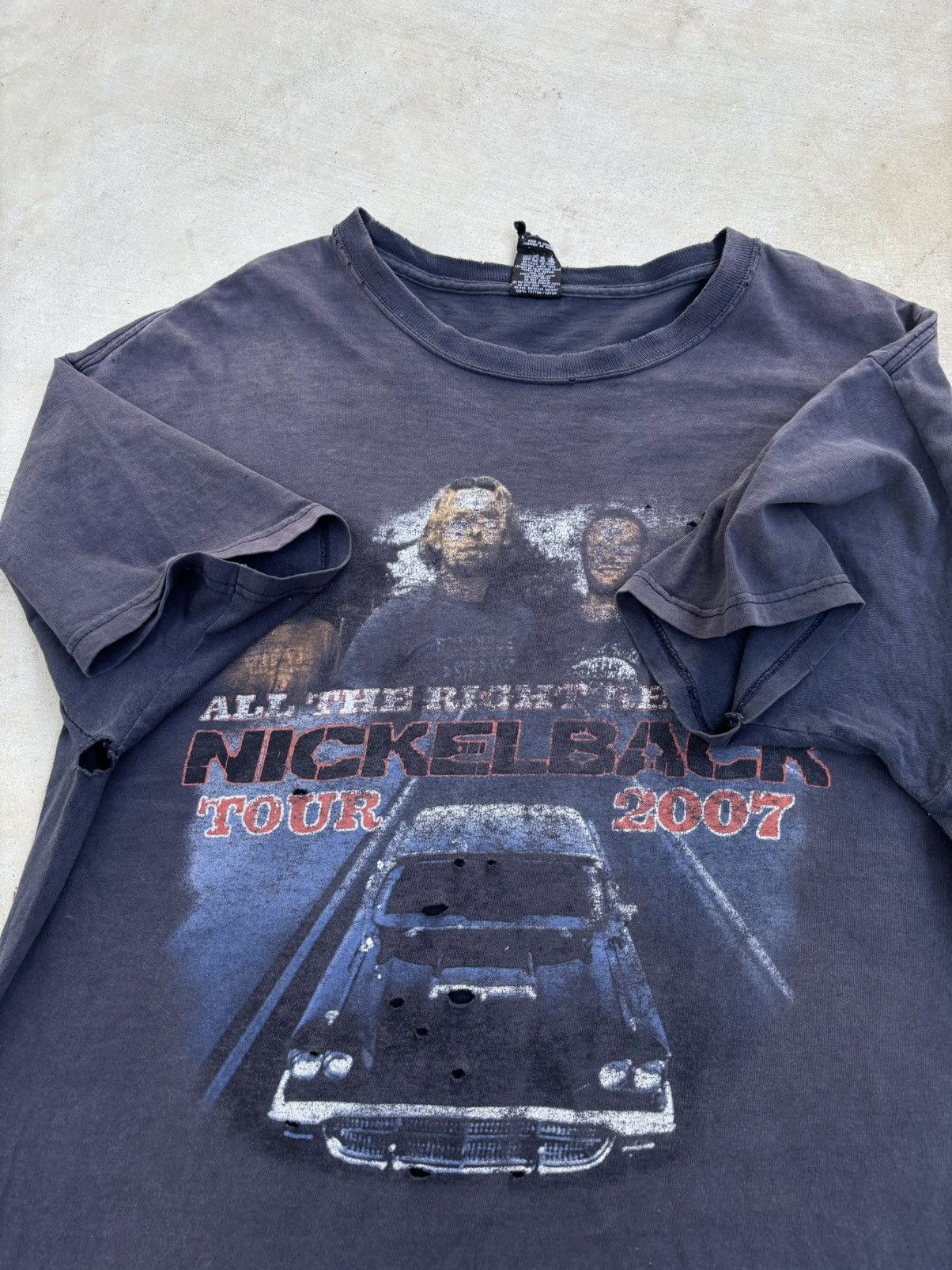 Vintage Thrashed Faded NICKELBACK ERD Grunge T Shirt Distressed Size US XL / EU 56 / 4 - 7 Thumbnail