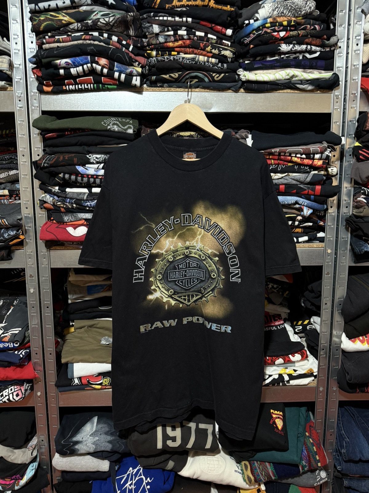 Harley Davidson Vintage 2000 Harley Davidson Raw Power Salinas CA T-Shirt Size US XL / EU 56 / 4 - 1 Thumbnail