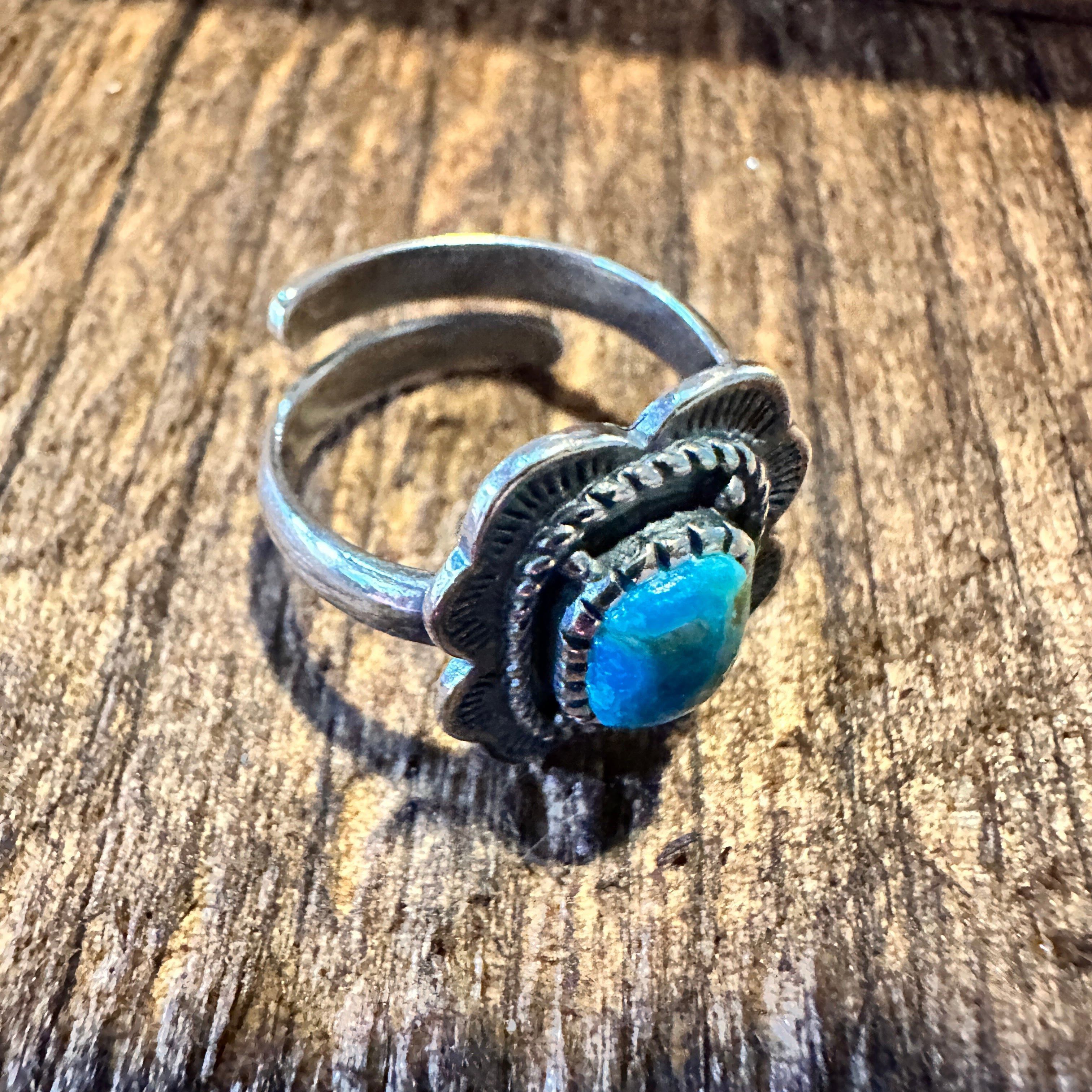 Other Native American Asia Turquoise Cuff Statement Ring, Genuine Size ONE SIZE - 5 Thumbnail