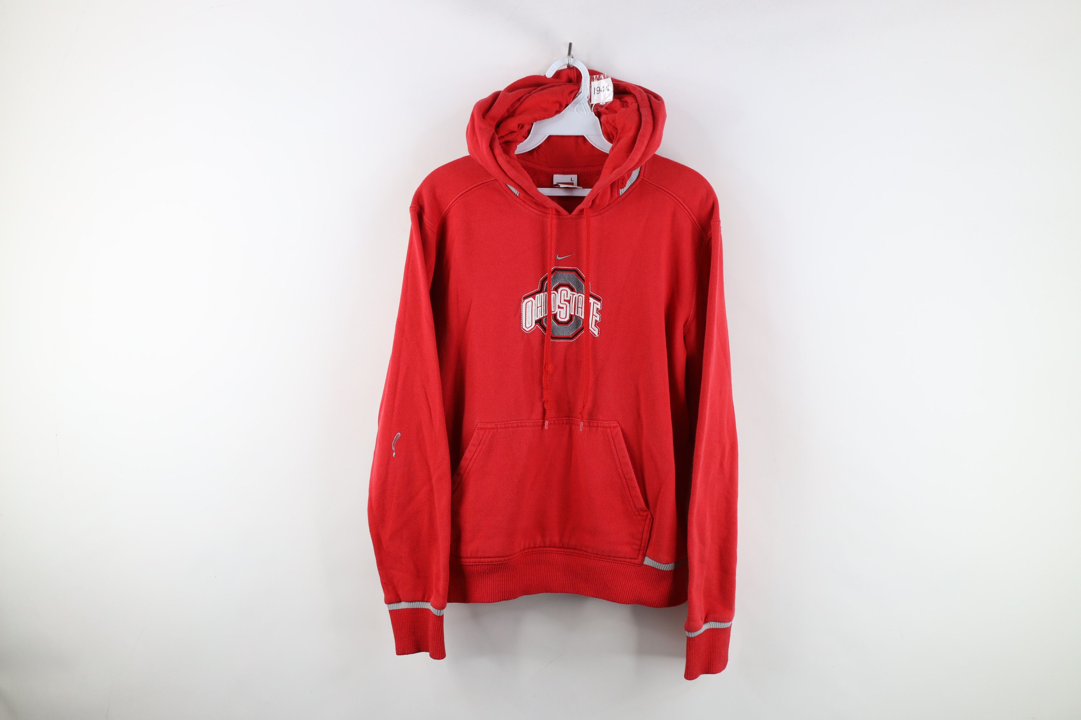 Nike Vintage Nike Center Swoosh Ohio State University Hoodie Size L / US 10 / IT 46 - 1 Thumbnail