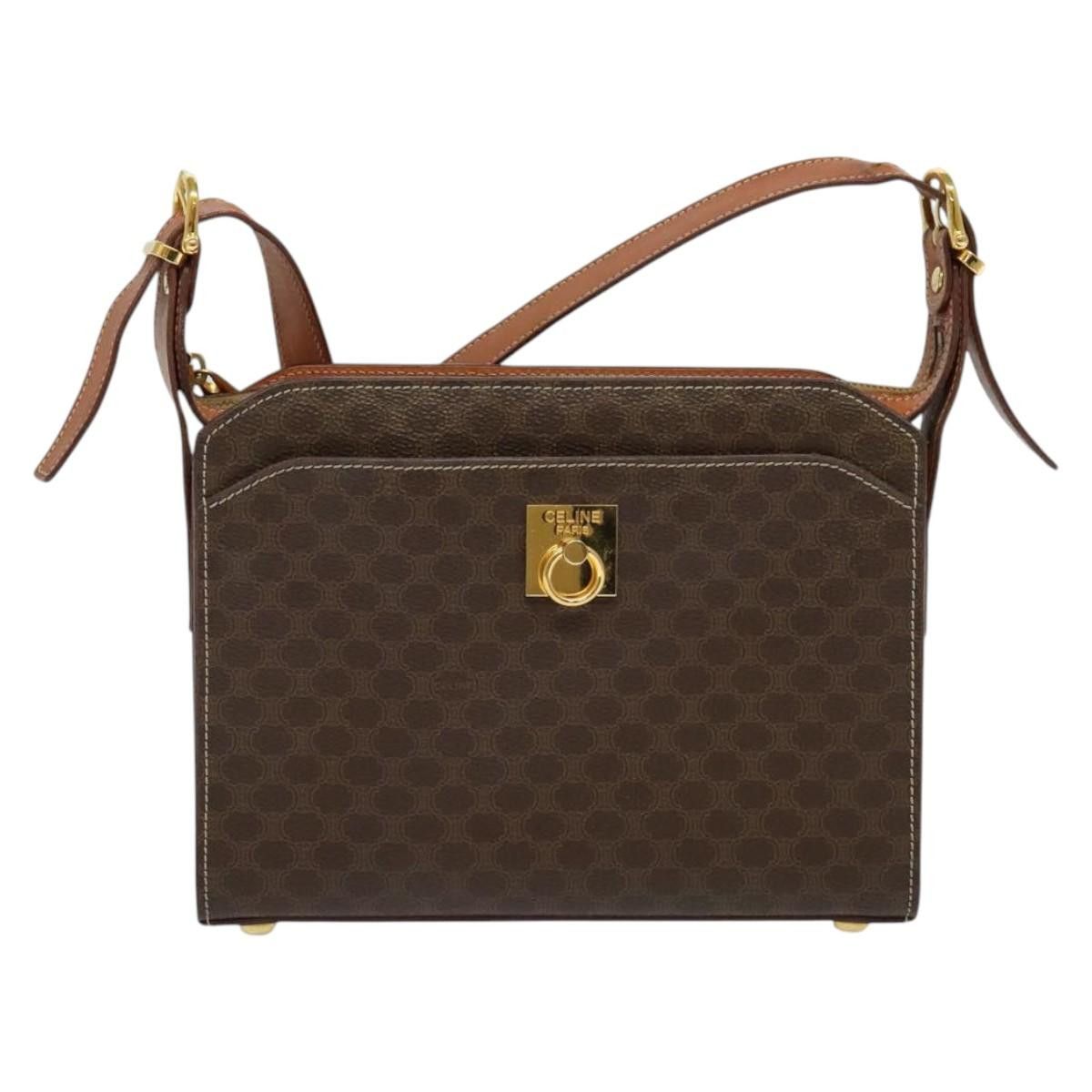 Celine CELINE Macadam Canvas Shoulder Bag Pvc Leather Brown Gold Size ONE SIZE - 2 Thumbnail
