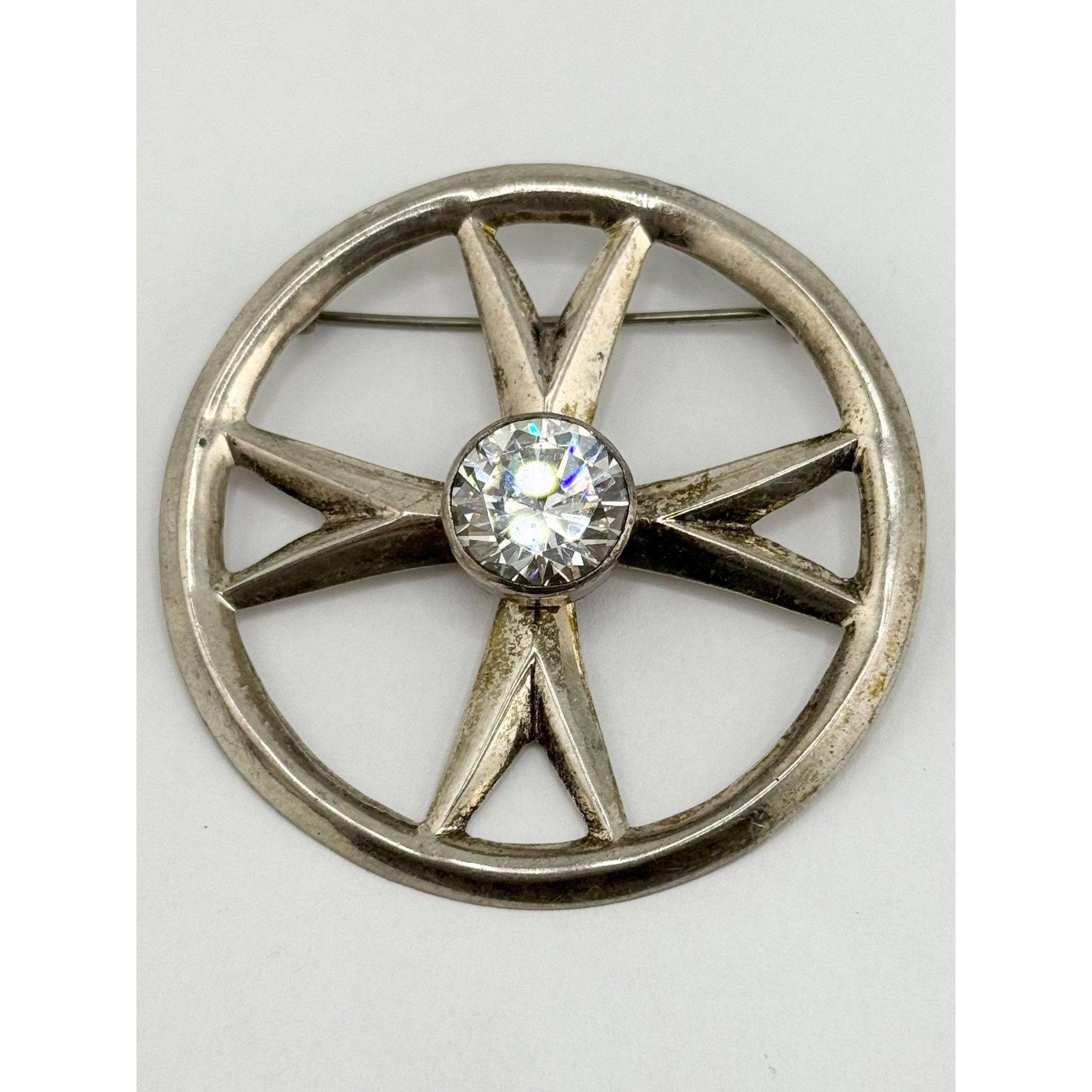 Vintage Vintage rhinestone Maltese cross brooch pin Size ONE SIZE - 1 Thumbnail