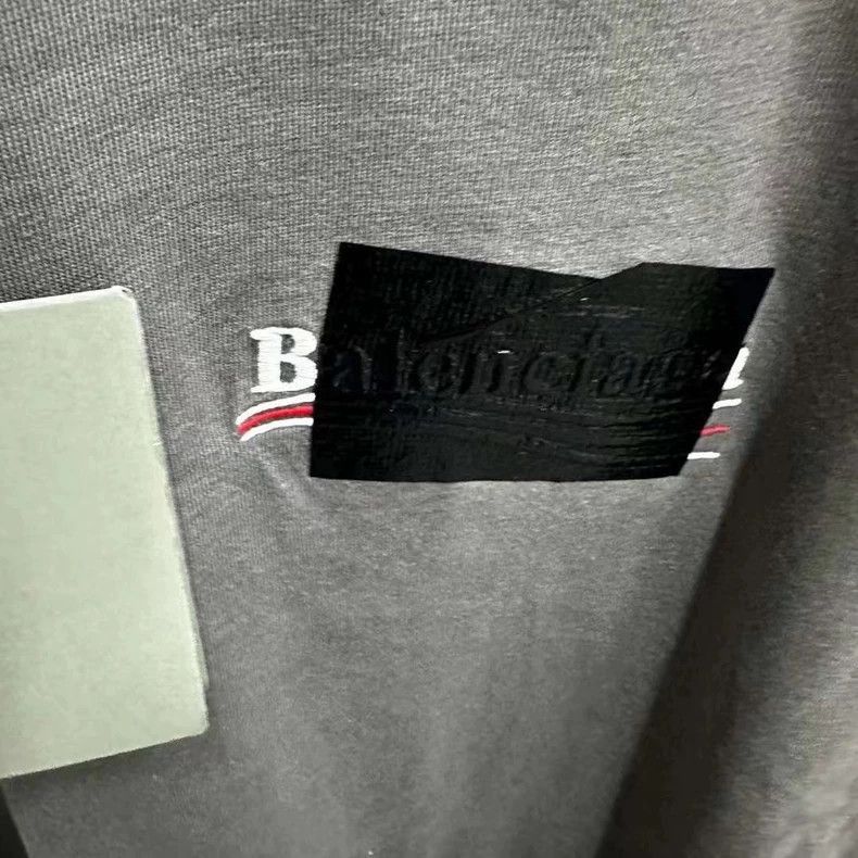 Balenciaga gray short sleeve Balenciaga logo shirt Size US XS / EU 42 / 0 - 3 Thumbnail