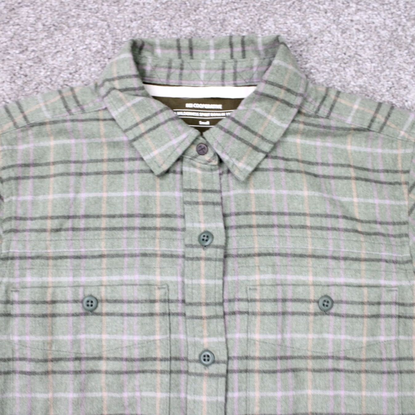 Vintage REI Co-op Shirt Womens Small Green Plaid Wallace Lake Flannel Long Sleeve Button Up Shirt Size S / US 4 / IT 40 - 4 Thumbnail