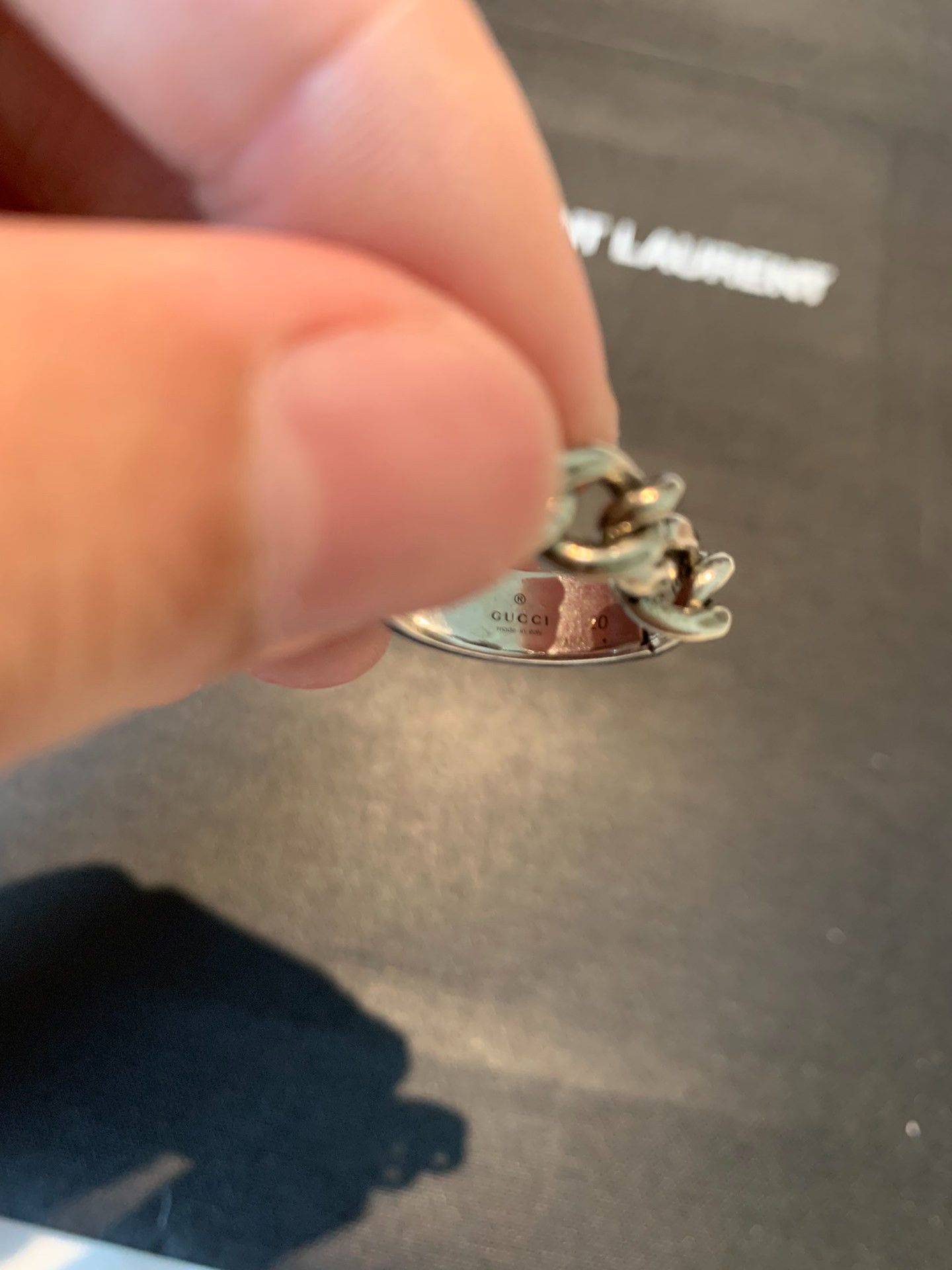 Gucci Gucci Brand New Enamel Chain Ring Size ONE SIZE - 4 Thumbnail