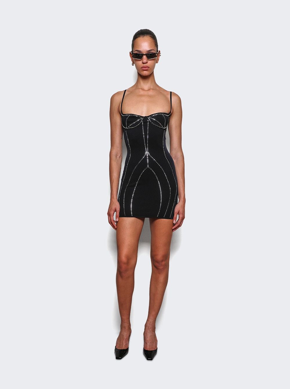 The Attico o1mle0526 Mini Dress in Black Size M / US 6-8 / IT 42-44 - 2 Thumbnail