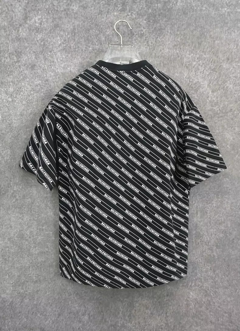 Balenciaga Balenciaga Balenciaga Black Logo Short Sleeve Shirt -2507 Size US XS / EU 42 / 0 - 2 Thumbnail