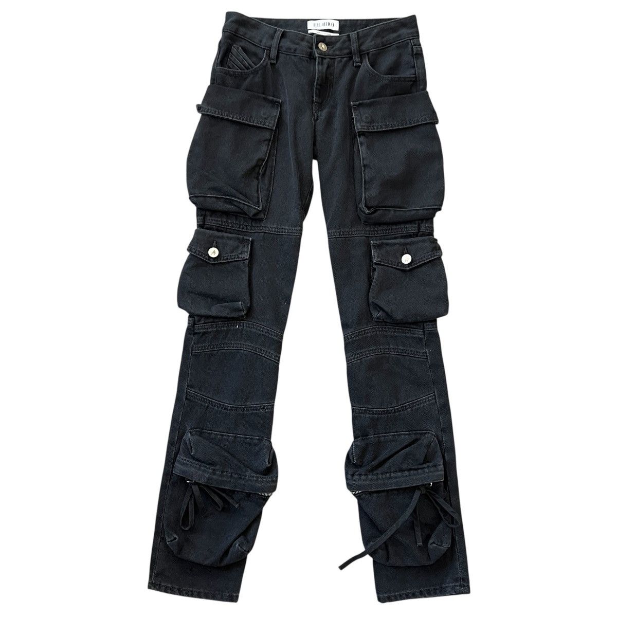 The Attico The Attico Mid-Rise Straight Cargo Jeans Size 24" / US 00 / IT 34 - 1 Thumbnail