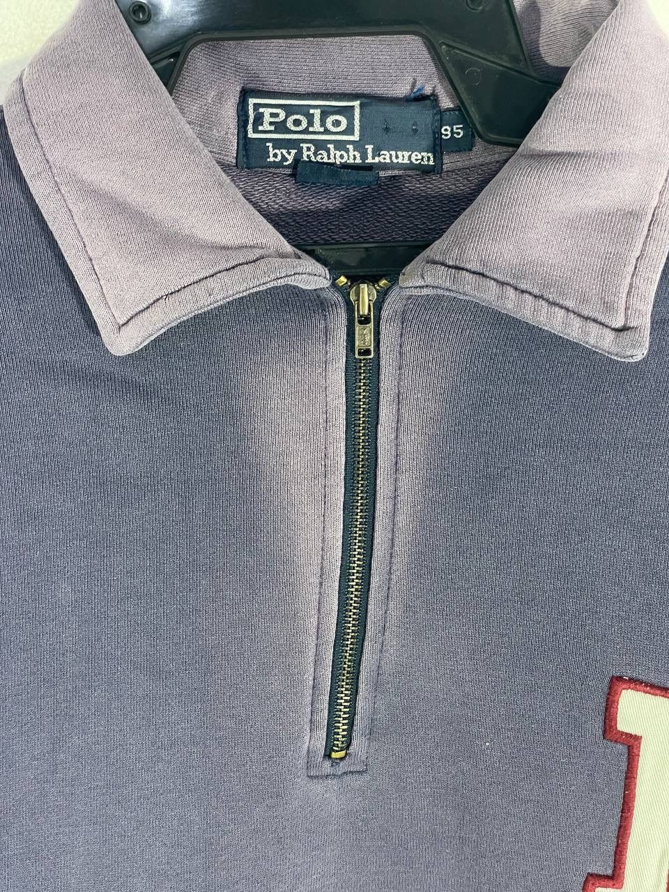 Polo Ralph Lauren Vintage polo half zip collar distressed sun faded sweatshirt Size US M / EU 48-50 / 2 - 4 Thumbnail
