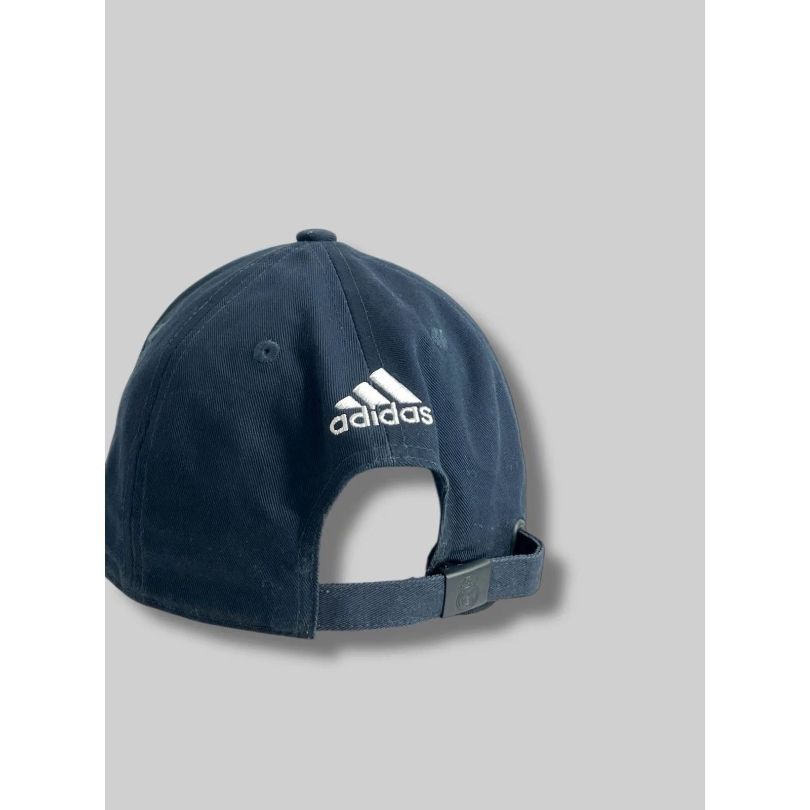 Adidas Adidas Real Madrid 3 Stripes Baseball Cap Men One Size Navy Blue Striped Classic Sports Casual Cap Size ONE SIZE - 6 Thumbnail