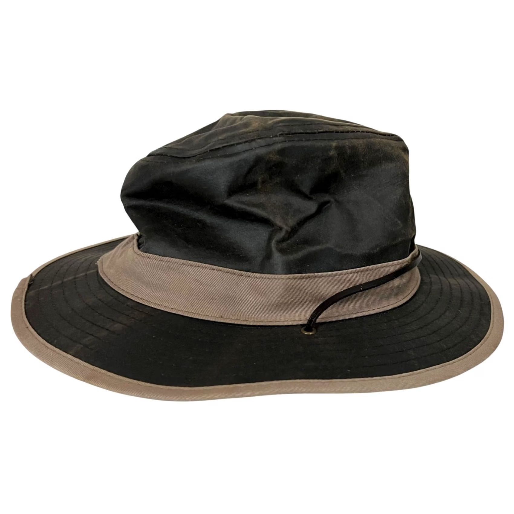 Vintage San Diego Hat Company Unisex Garden Wide Brim Sun Hat Sunhat Outback Rugged Boonie Hat One Size Brown Mens Womens Size ONE SIZE - 7 Thumbnail