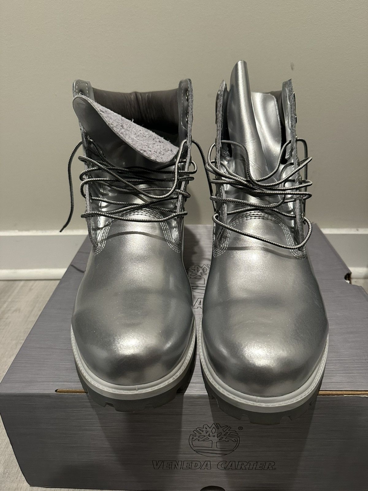 Timberland VENEDA CARTER SILVER TIMBERLAND BOOTS Size US 13 / EU 46 - 3 Thumbnail